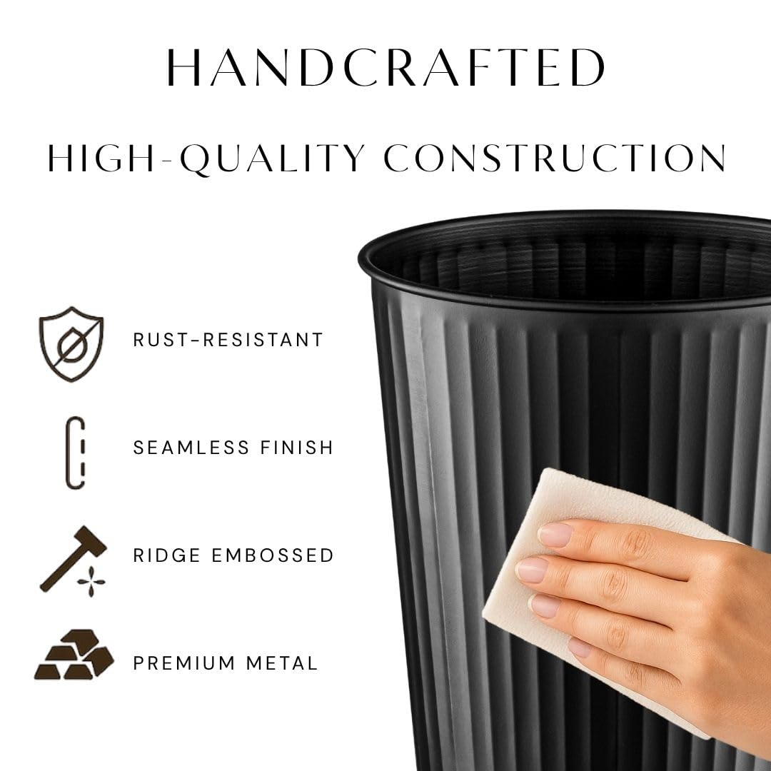 Metal Bathroom Trash Can