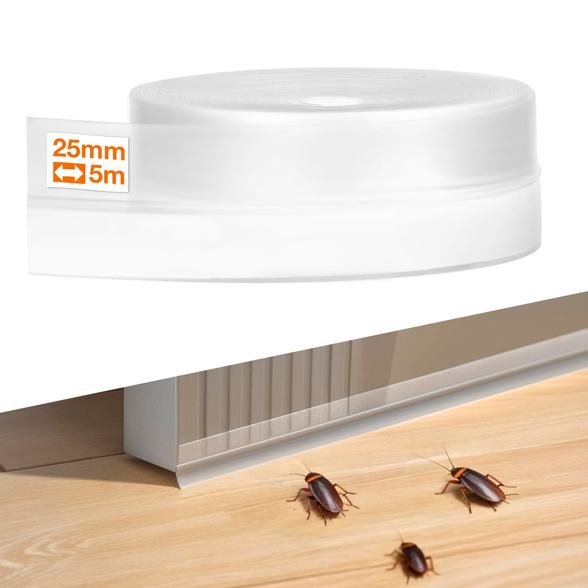 25mm 16.4 Feet Silicone Weather Stripping Door Seal (16.4 Foot)