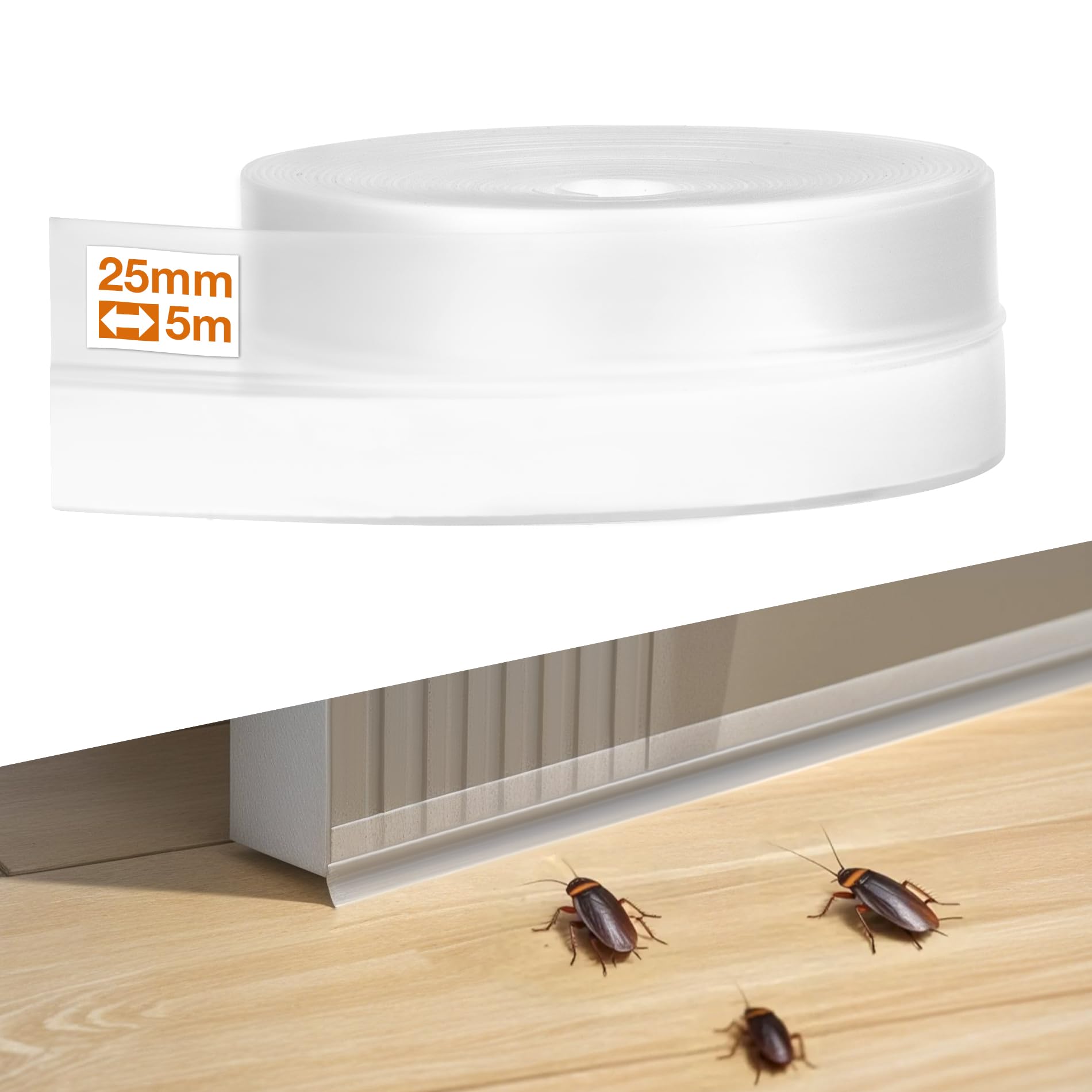 25mm 16.4 Feet Silicone Weather Stripping Door Seal (16.4 Foot)