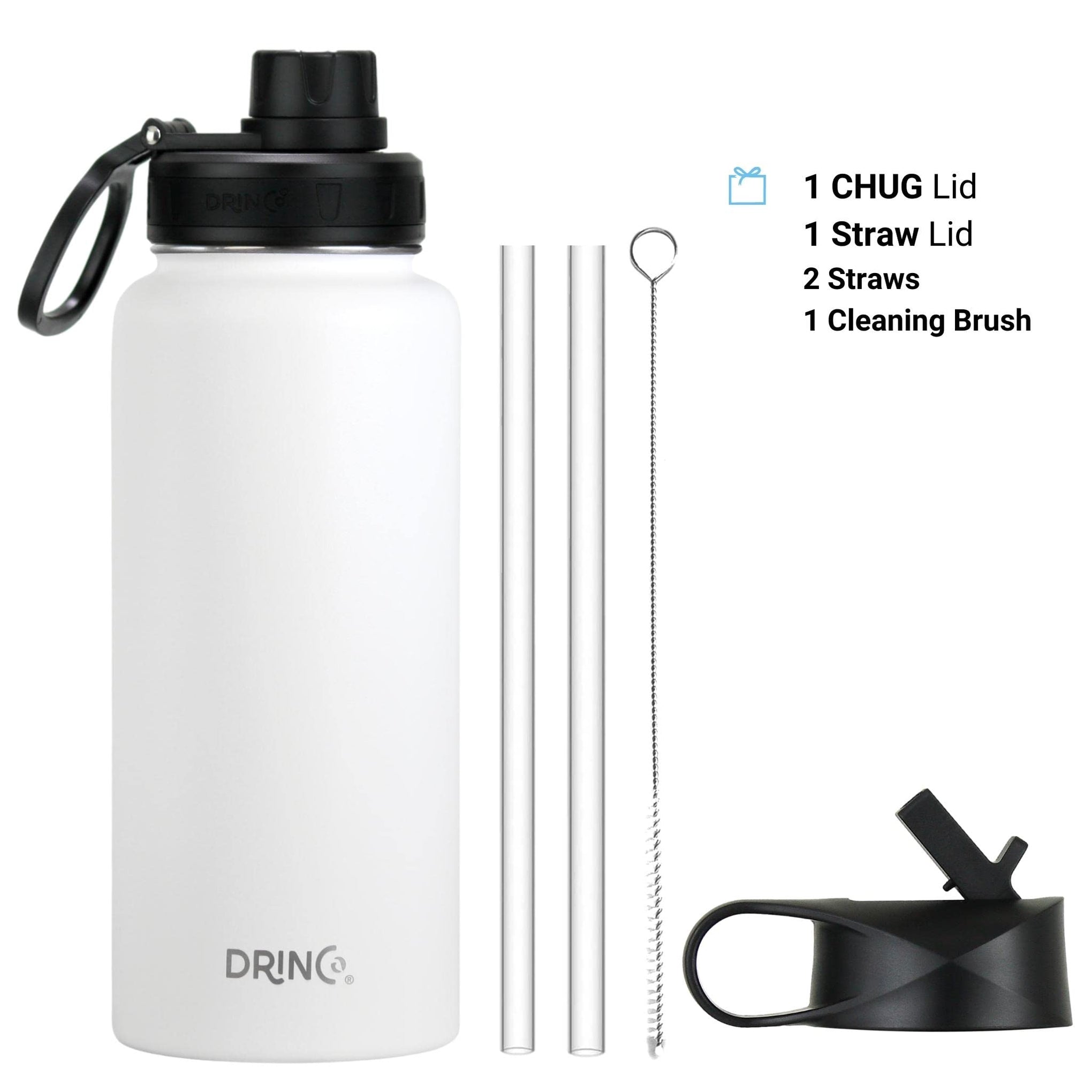 Stainless Steel Water Bottle Spout Lid Vacuum Insulated Double Wall Water Bottle Wide Mouth