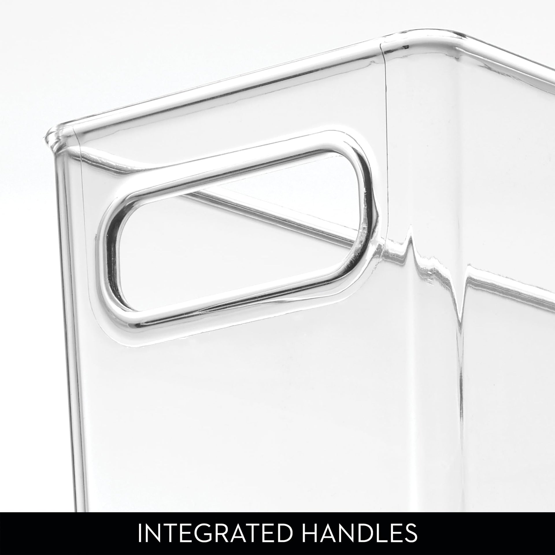 Tall Plastic Storage Bin with Handles for Fridge or Freezer (8 Count)