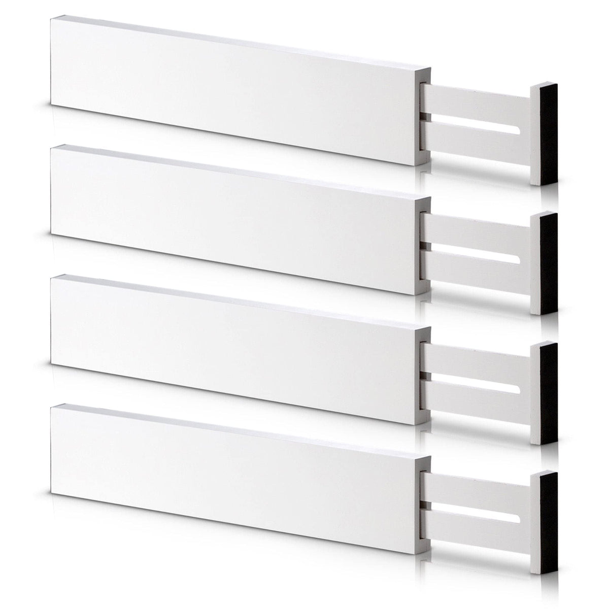 4 Pack Bamboo Drawer Dividers 2.6