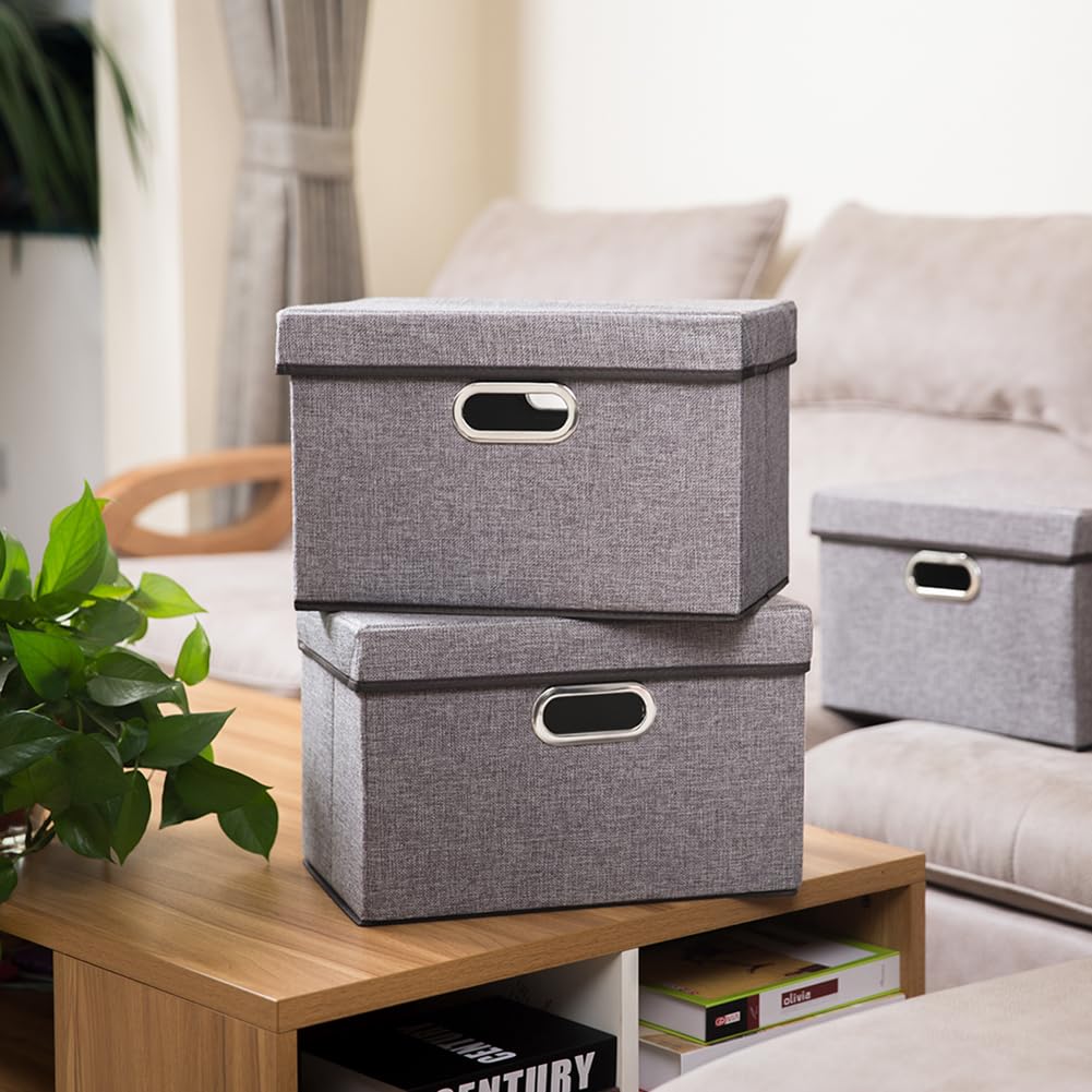 Foldable Storage Boxes with Lids [1