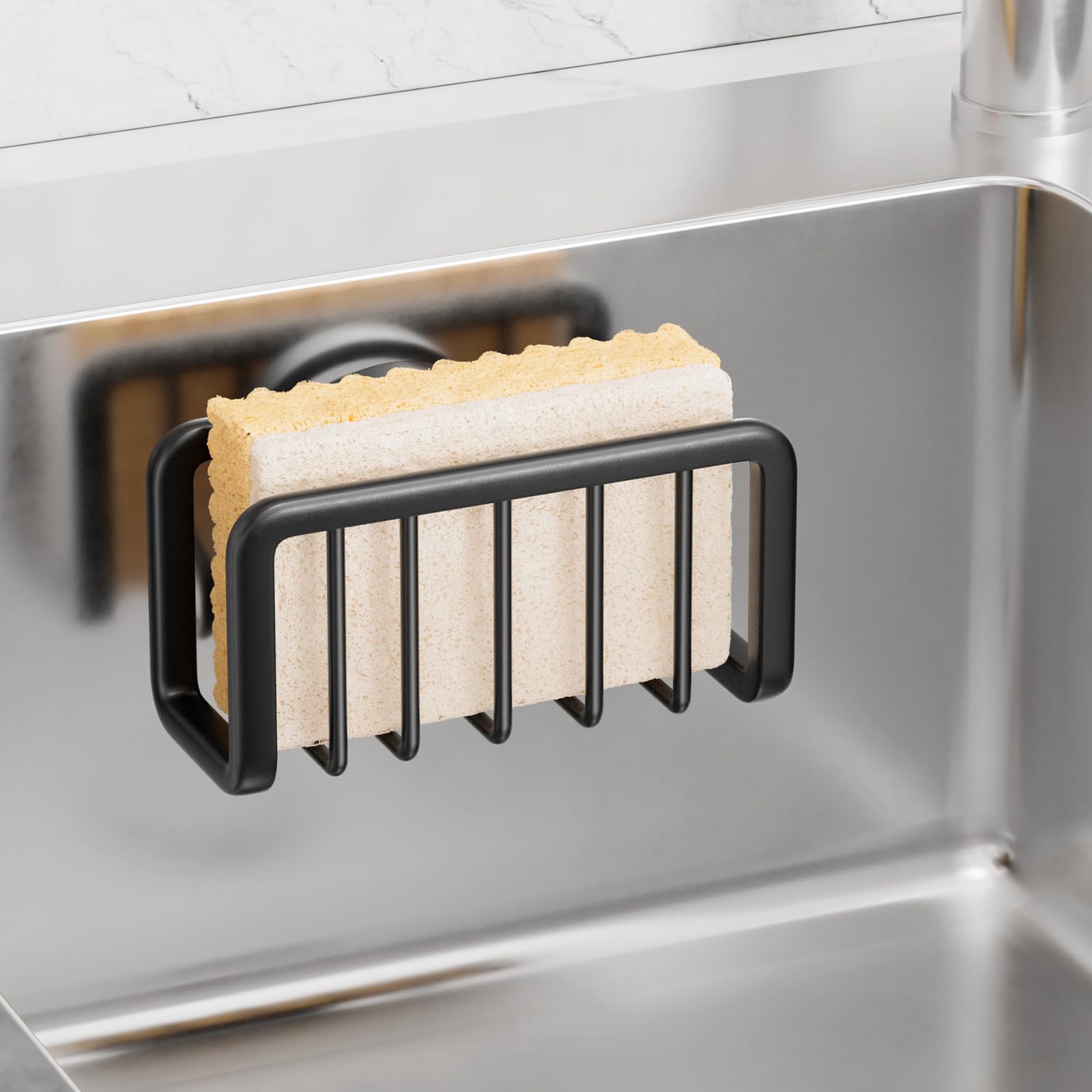 Rustproof Sponge Holder for Kitchen Sink with Suction Cup