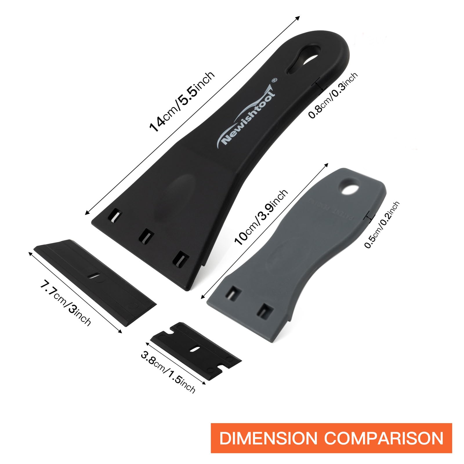 Plastic Razor Scraper with 3