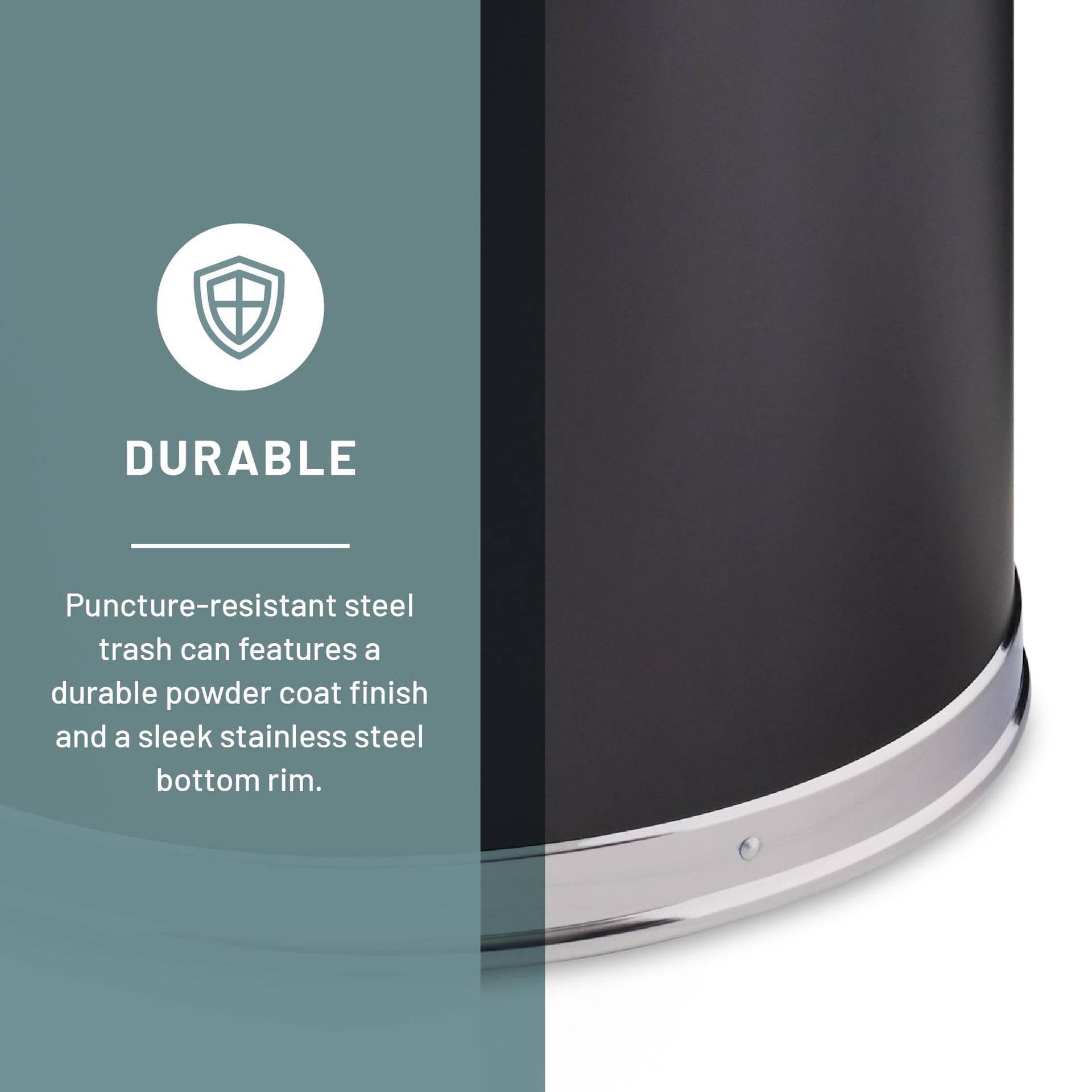 Trash Can 15 Gallon Garbage Bin with Dual Trash and Recycling Lids