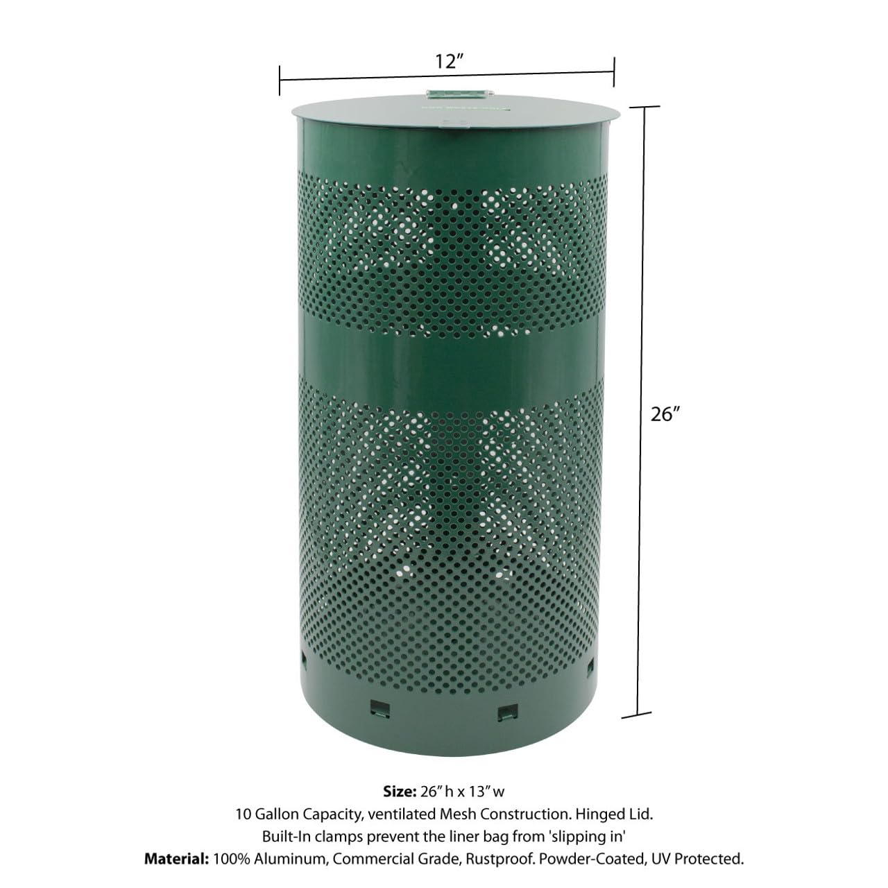 Aluminum Outdoor Trash Can
