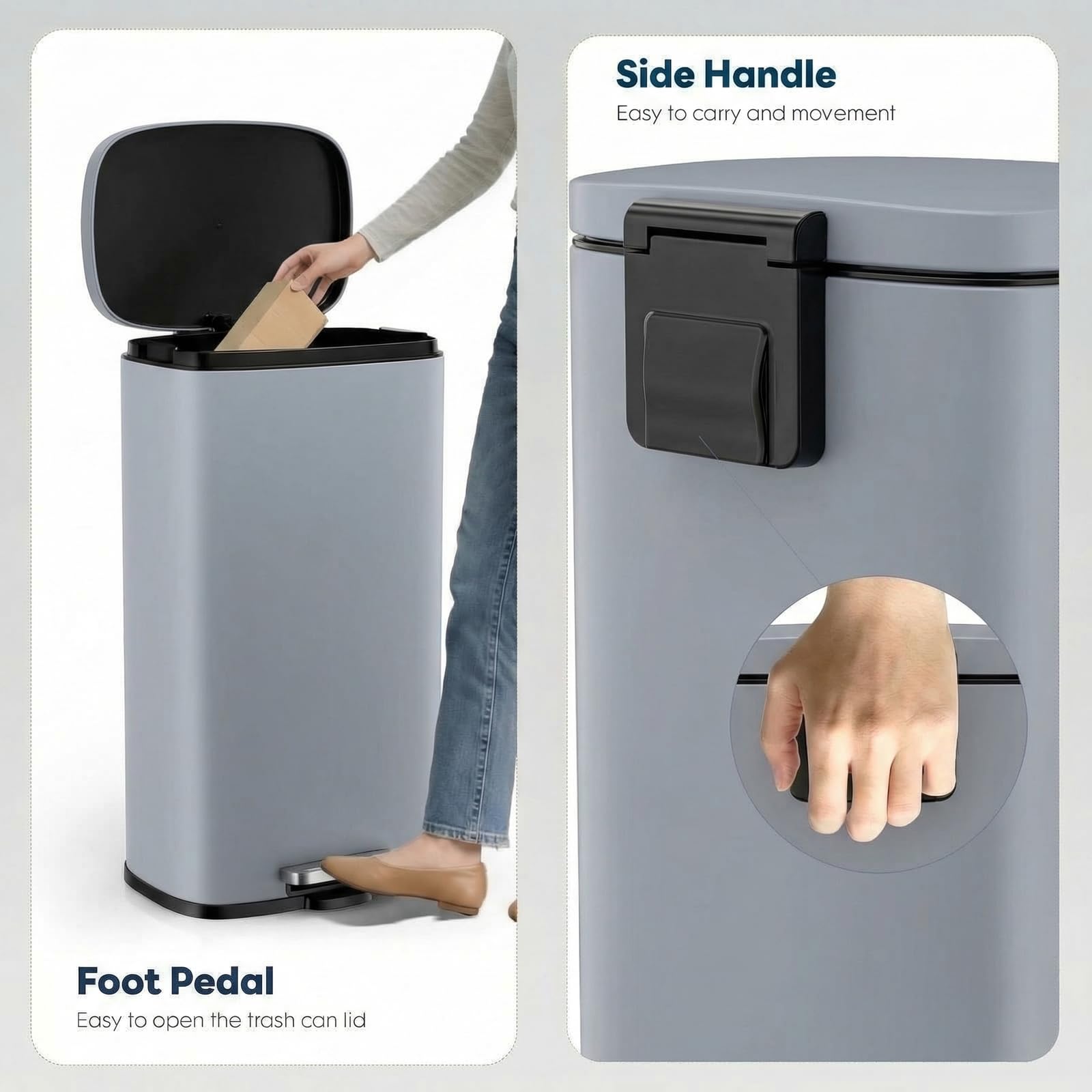 8 Gal Kitchen Trash Can