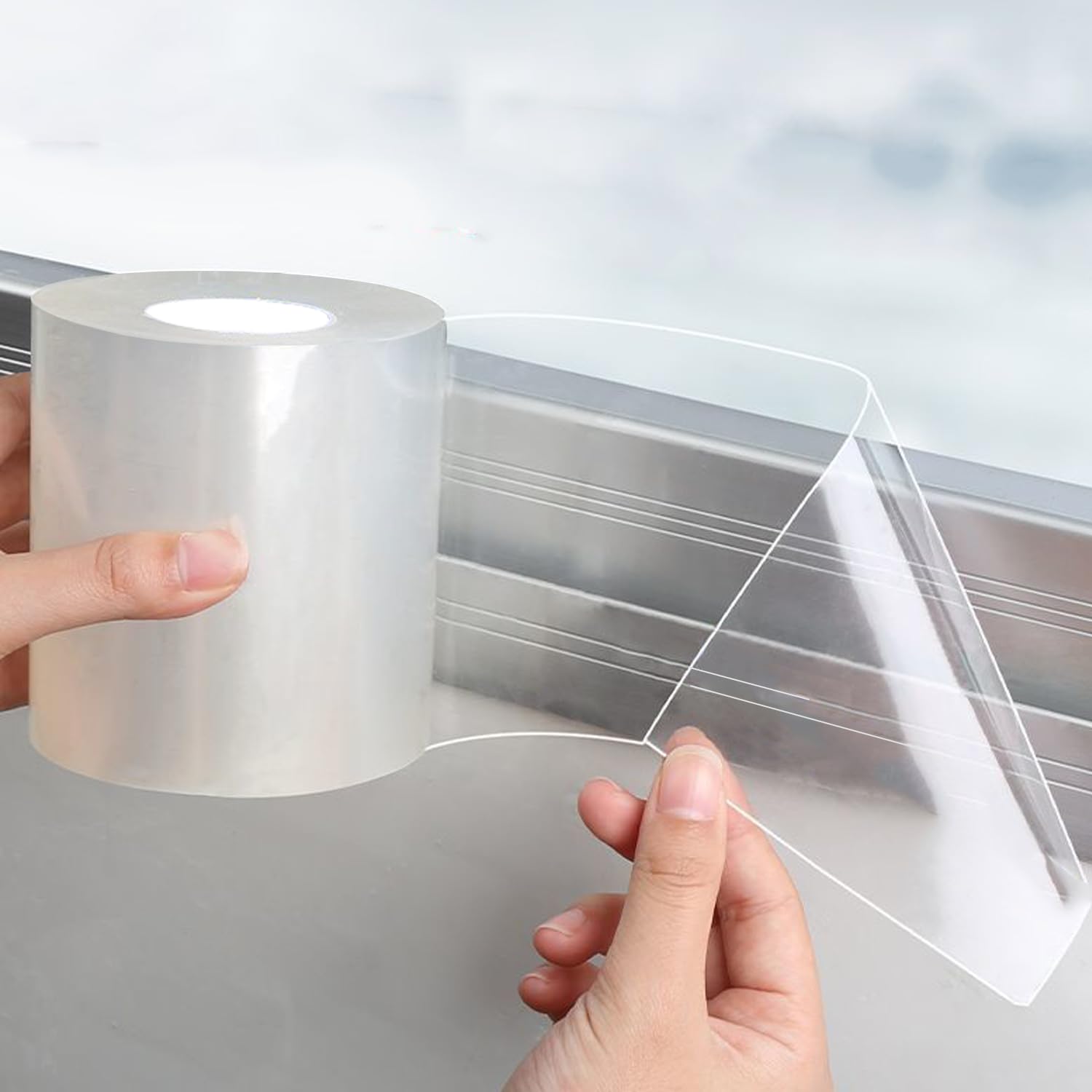 Transparent Window Weather Sealing Tape 3 Inch x 33 FT Weather Stripping Residue