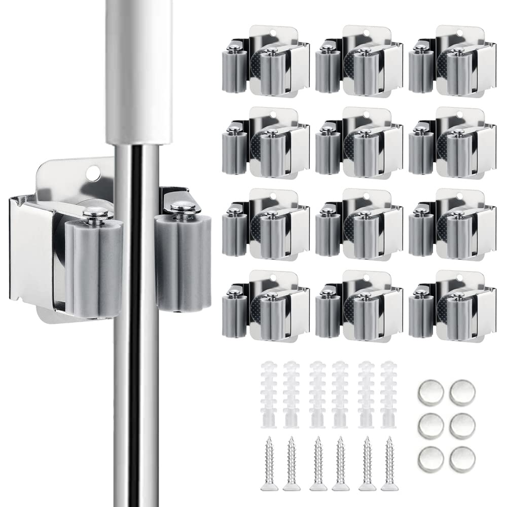 12PCS Broom and Mop Holder (12 Count)