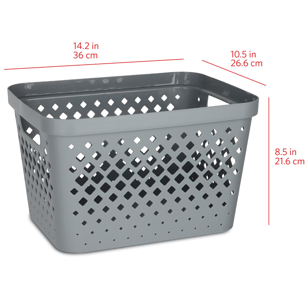 Plastic Storage Basket Set (6 Count)