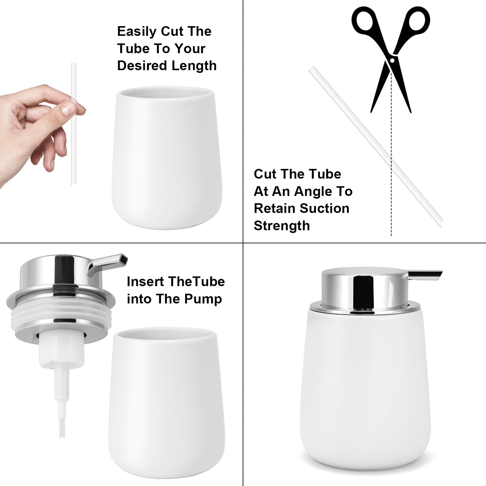 Foam Soap Dispenser Pump 2pcsHead Replacement Spare Plastic Pump Bathroom Countertop (2 Count)