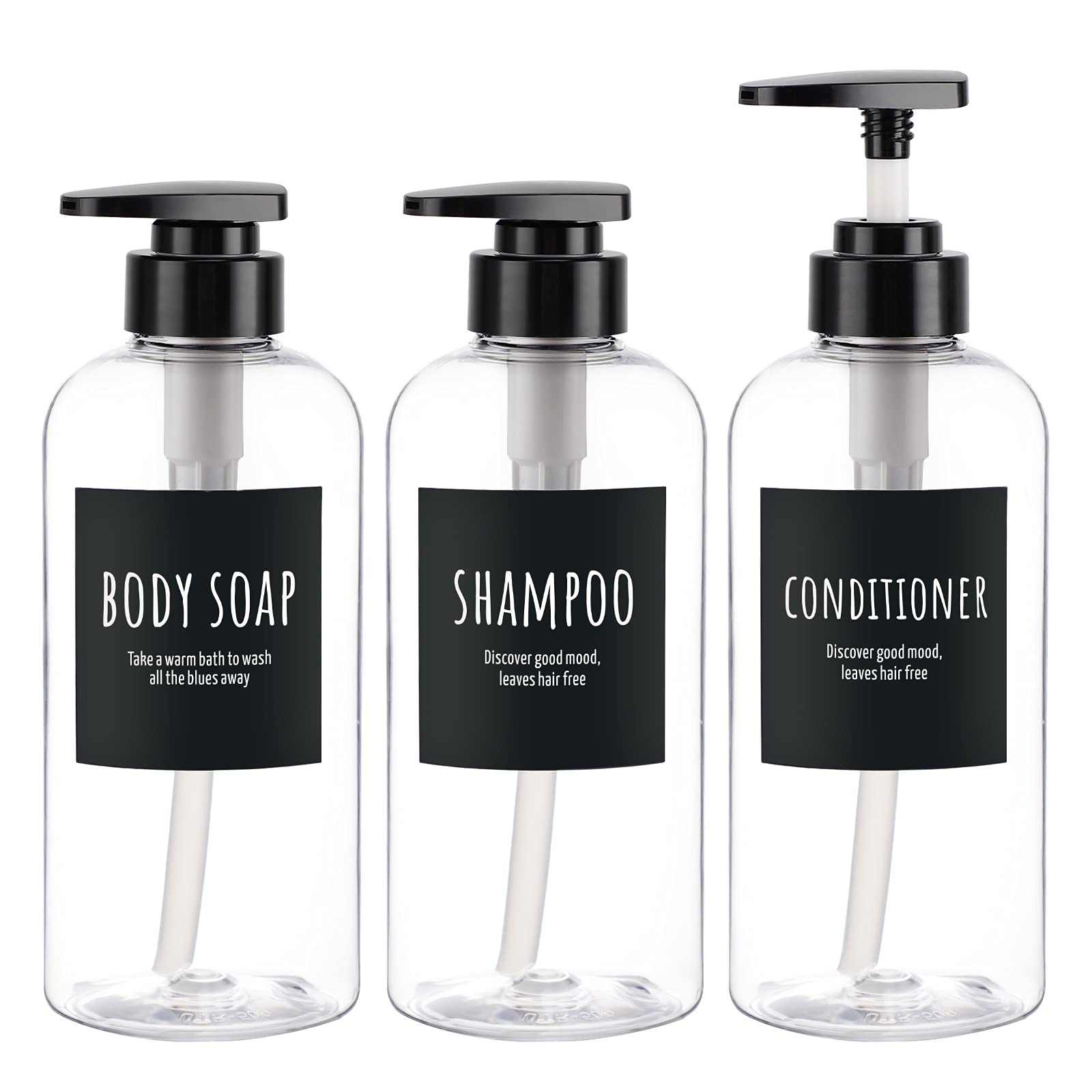 3pcs Refillable Shower Bottles (3 Count)