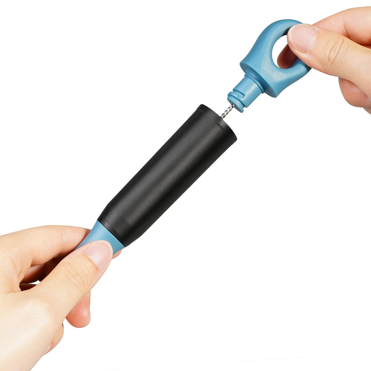 2-in-1 Bottle Cleaning Brush and Hidden Straw Brush, Smokey Blue