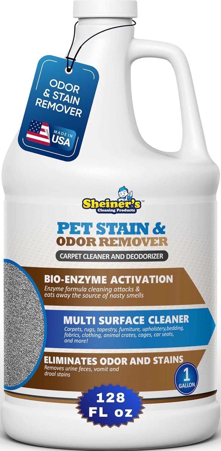 Pet Urine Enzyme Cleaner & Pet Stain & Odor Remover (128 Fl Oz)