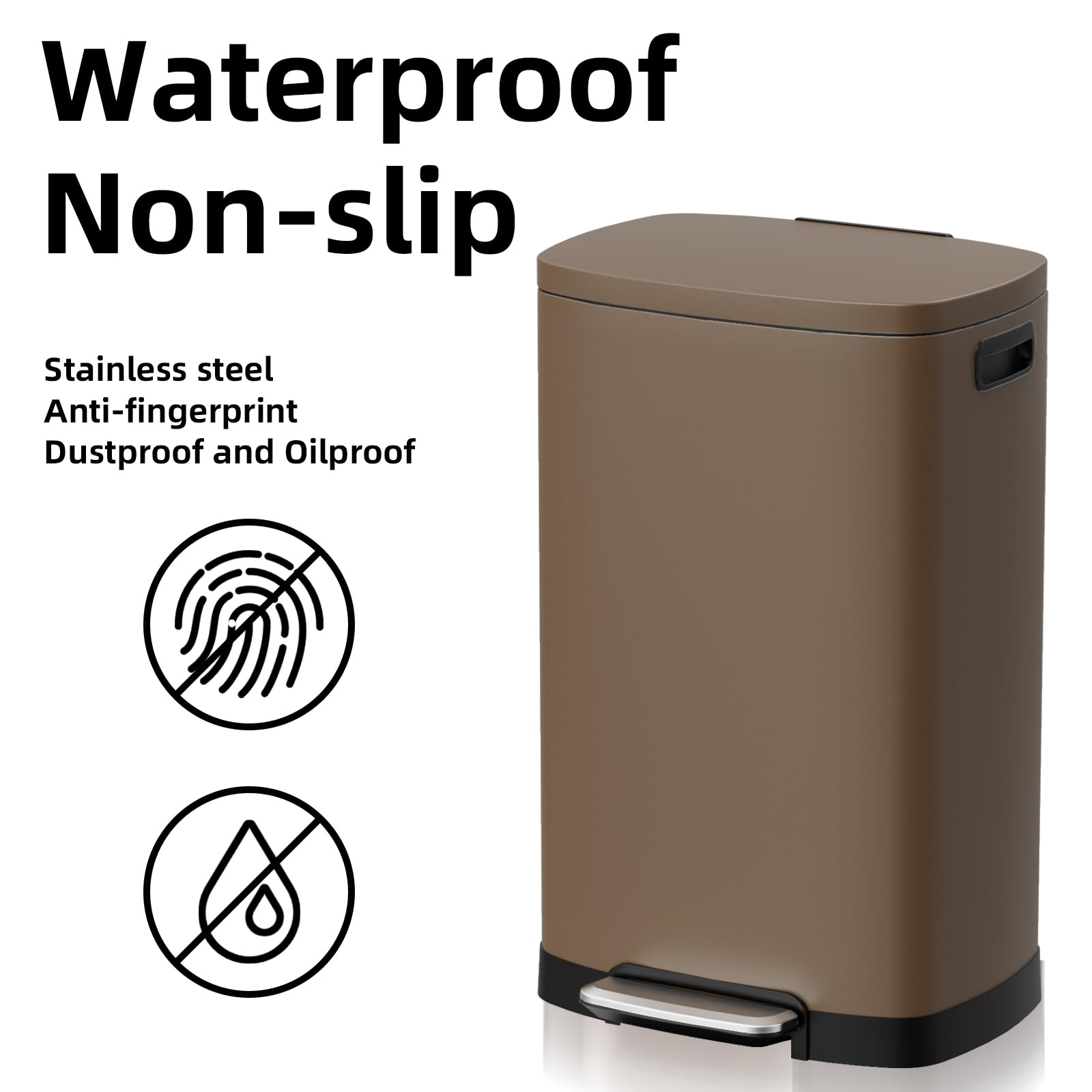 13 Gallon Trash Can with Lid