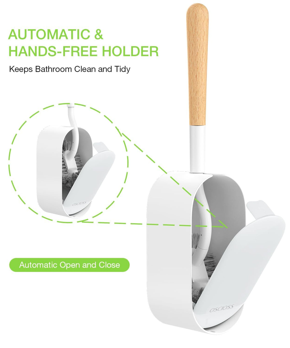 Bamboo Toilet Brush Set