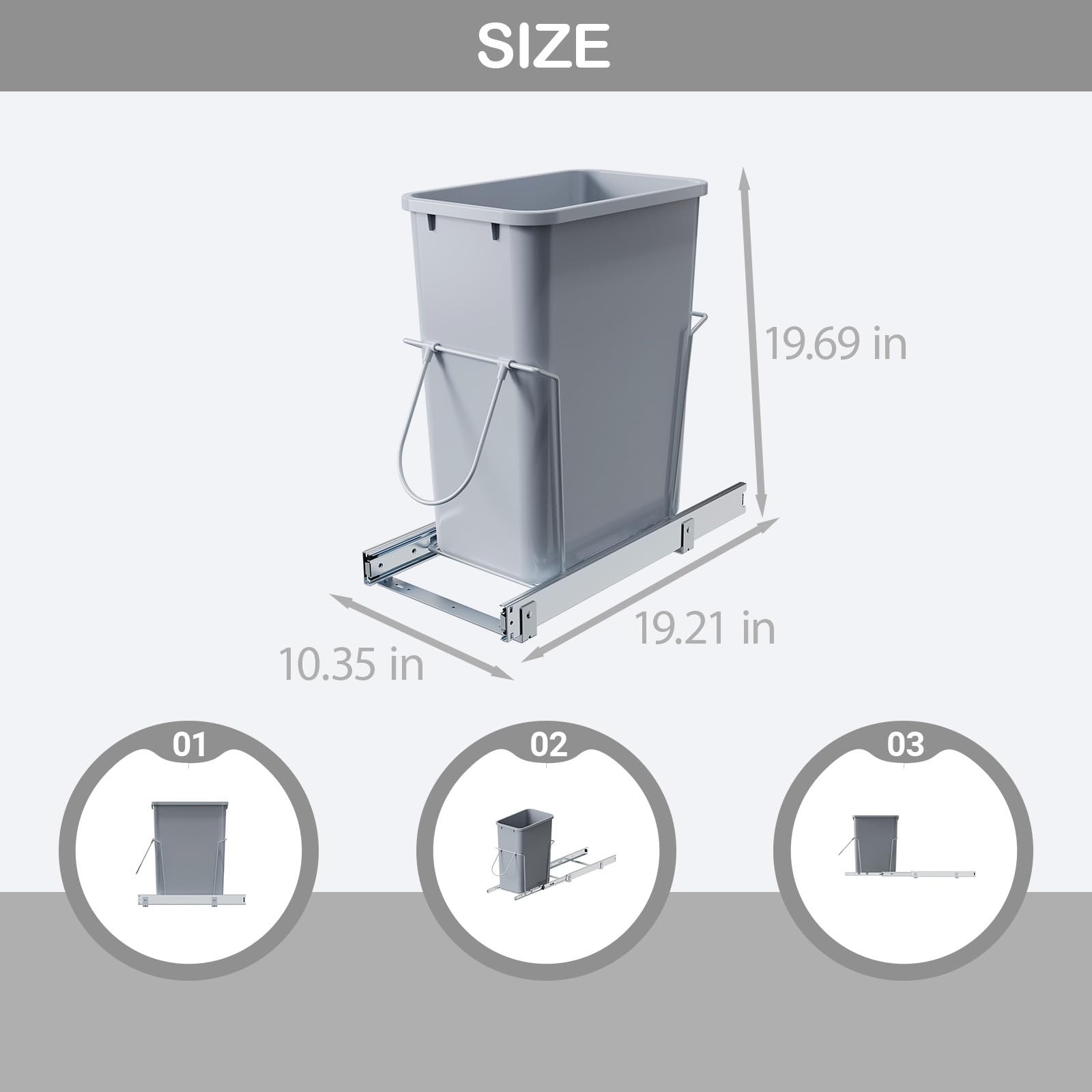 Single Pull Out Trash Can