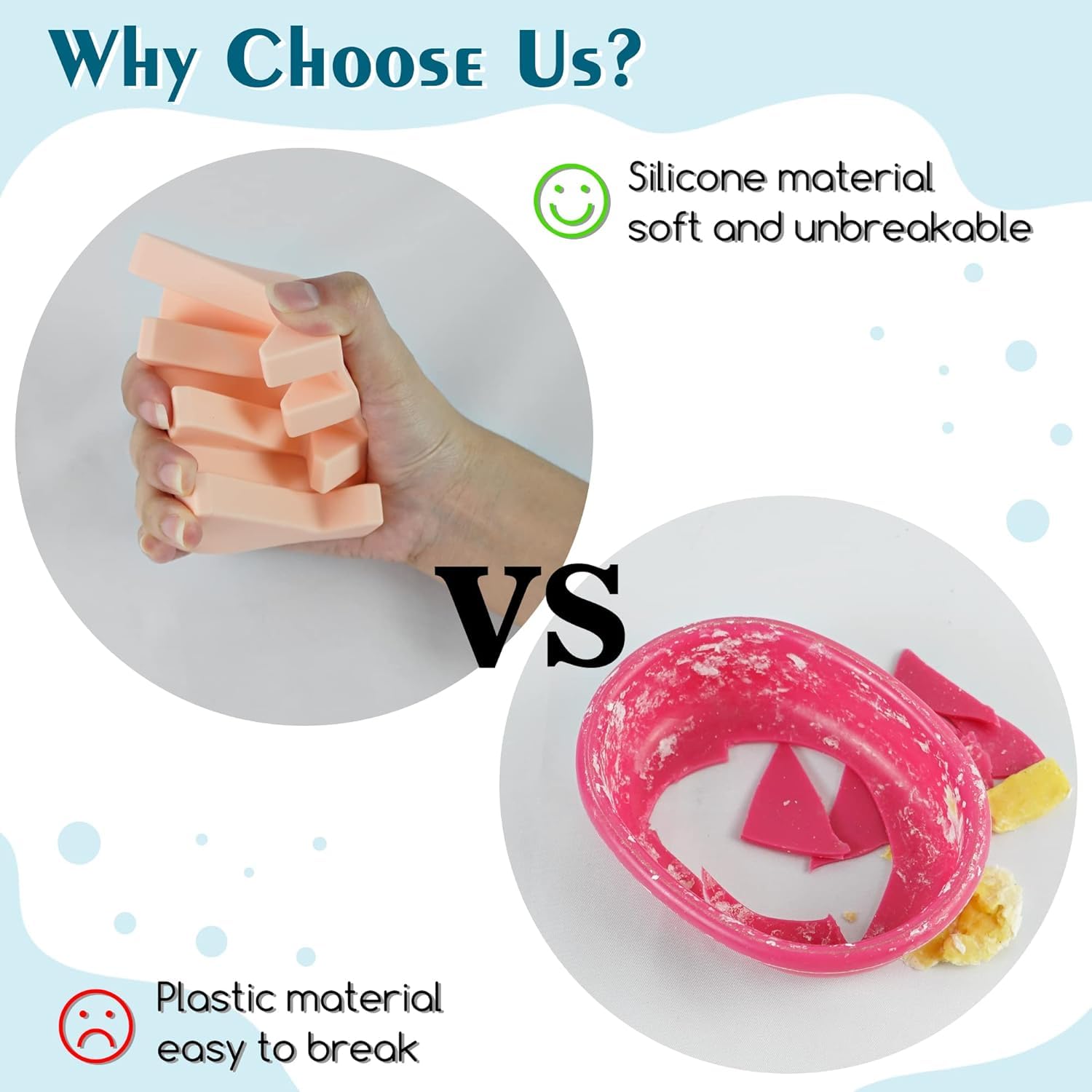 Silicone Soap Dish Self Draining with Suction Cups (2 Count)