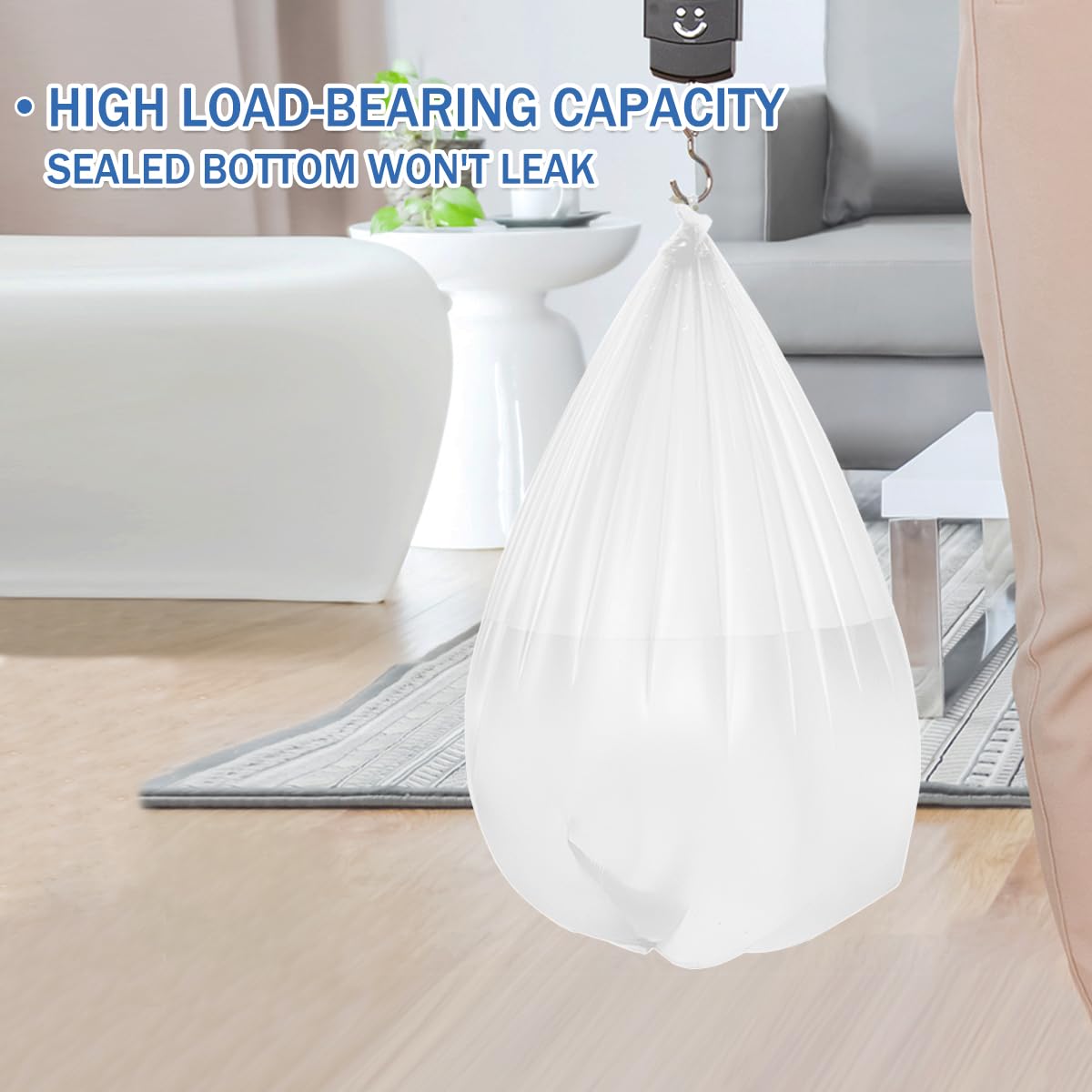 3 Gallon Small White Trash Bags for Bathroom (120 Count)