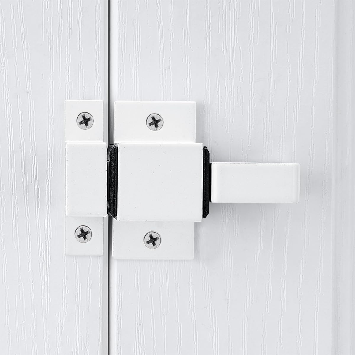 4 Packs White Spring Door Lock (4 Count)