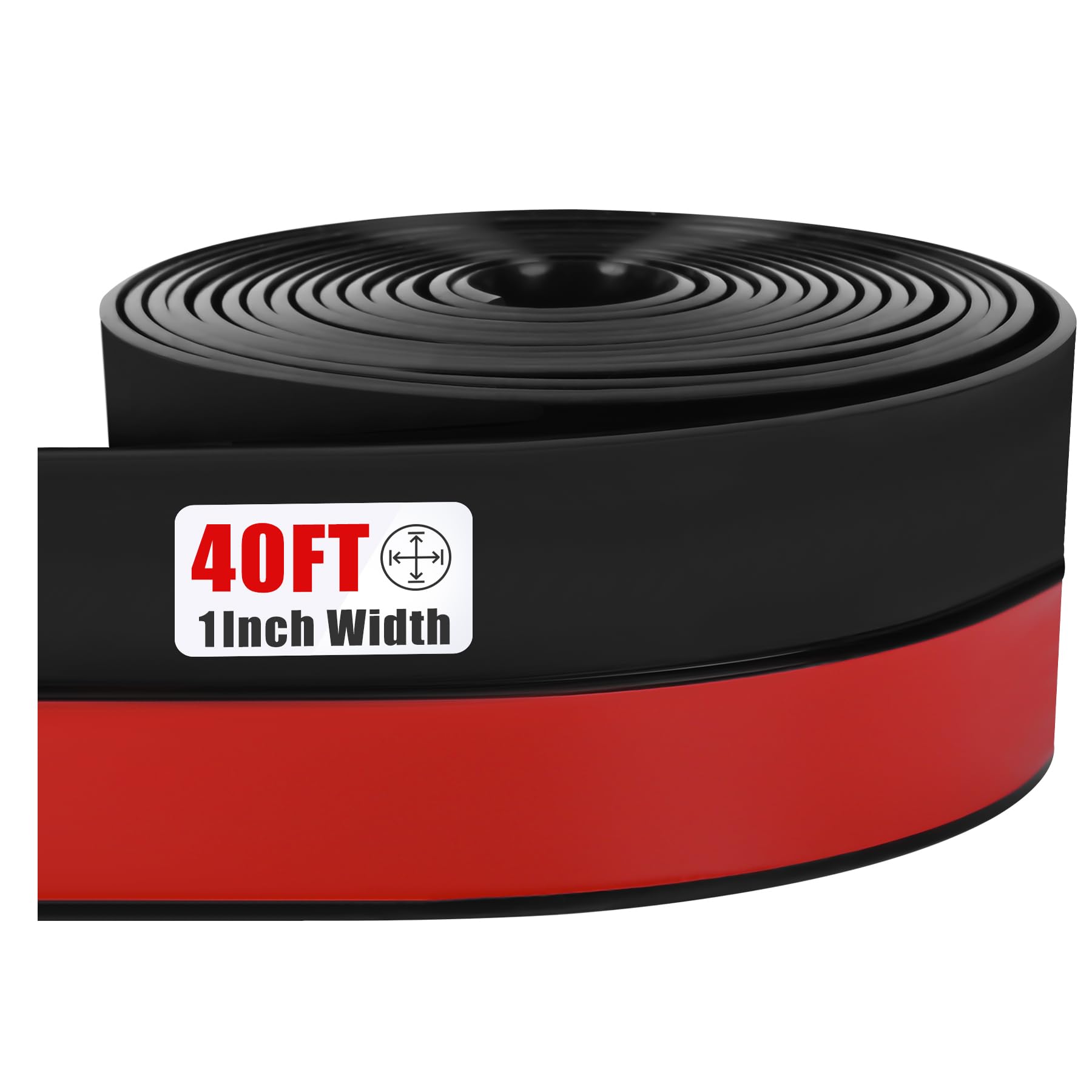 Draft Seal Tape for Doors and Windows 1 in x 40 Ft Silicone Weather Stripping Extra Thick 2mm Door Seal Strip with Strong Adhesive Draft Insulation Stopper Side Seal