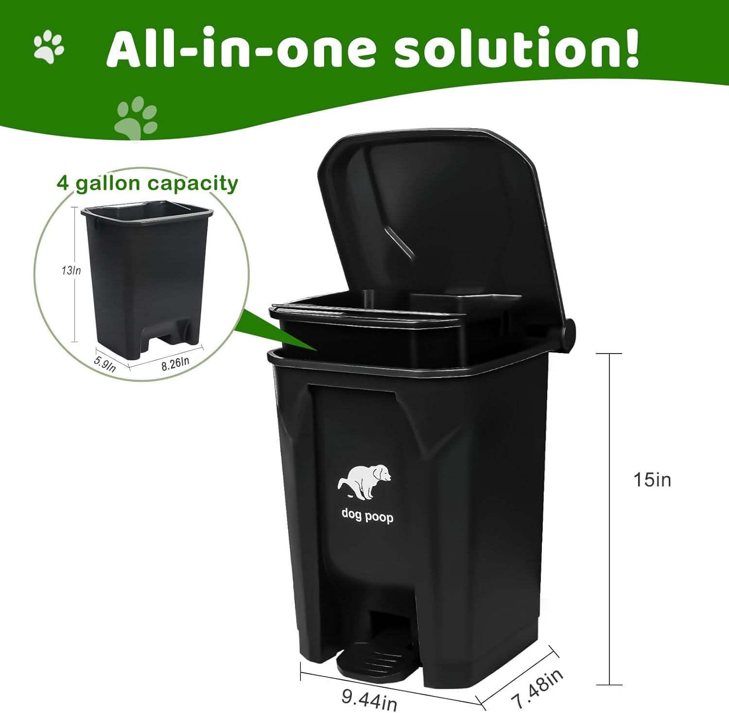 Dog Poop Trash Can Outside