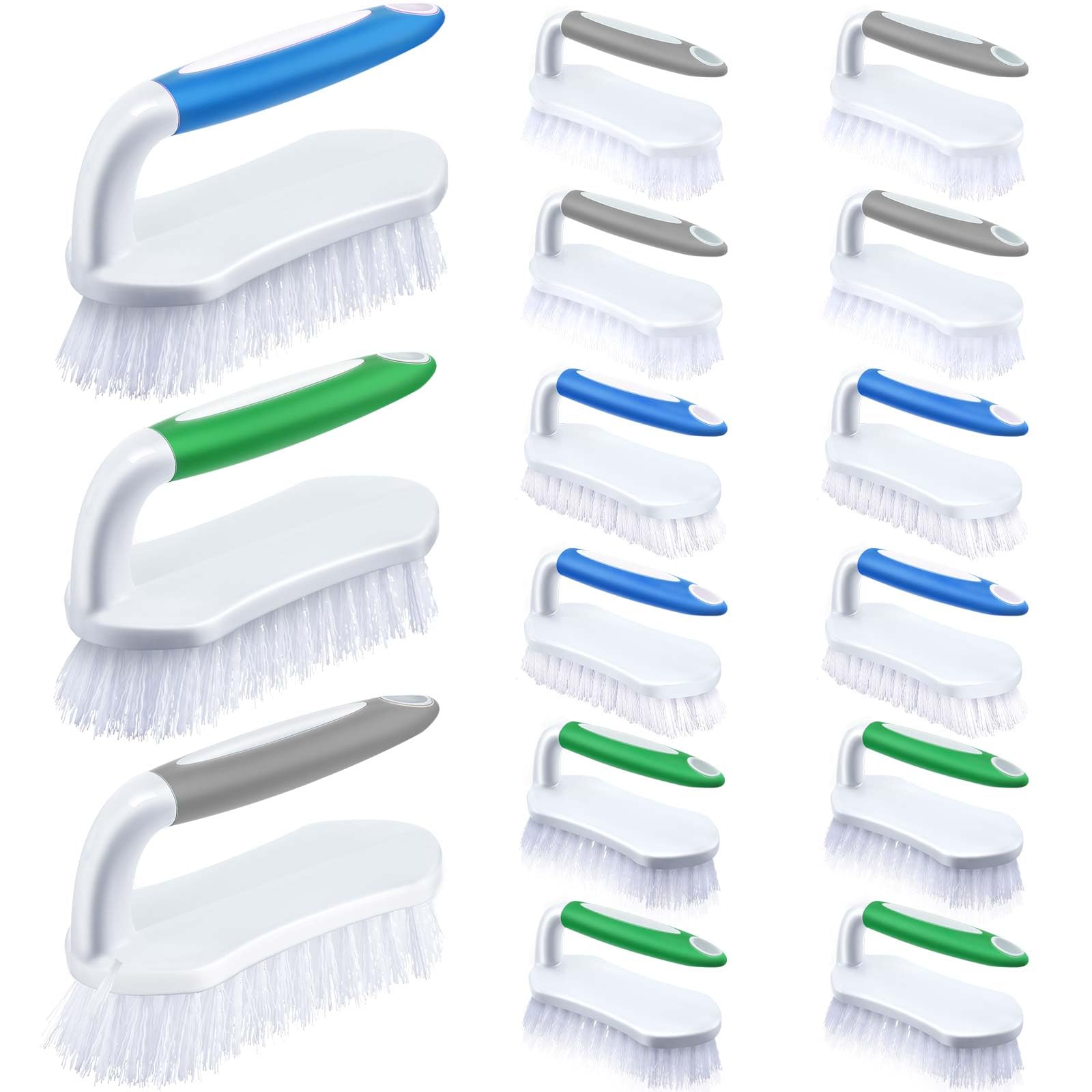 12 Pcs Scrub Brush for Cleaning with Handle Comfortable to Grip Heavy (12 Count)