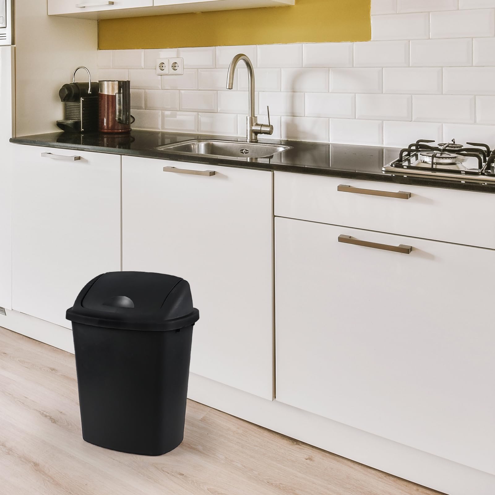 4 Pack 6 Gollons Garbage Bin with Lid (4 Count)