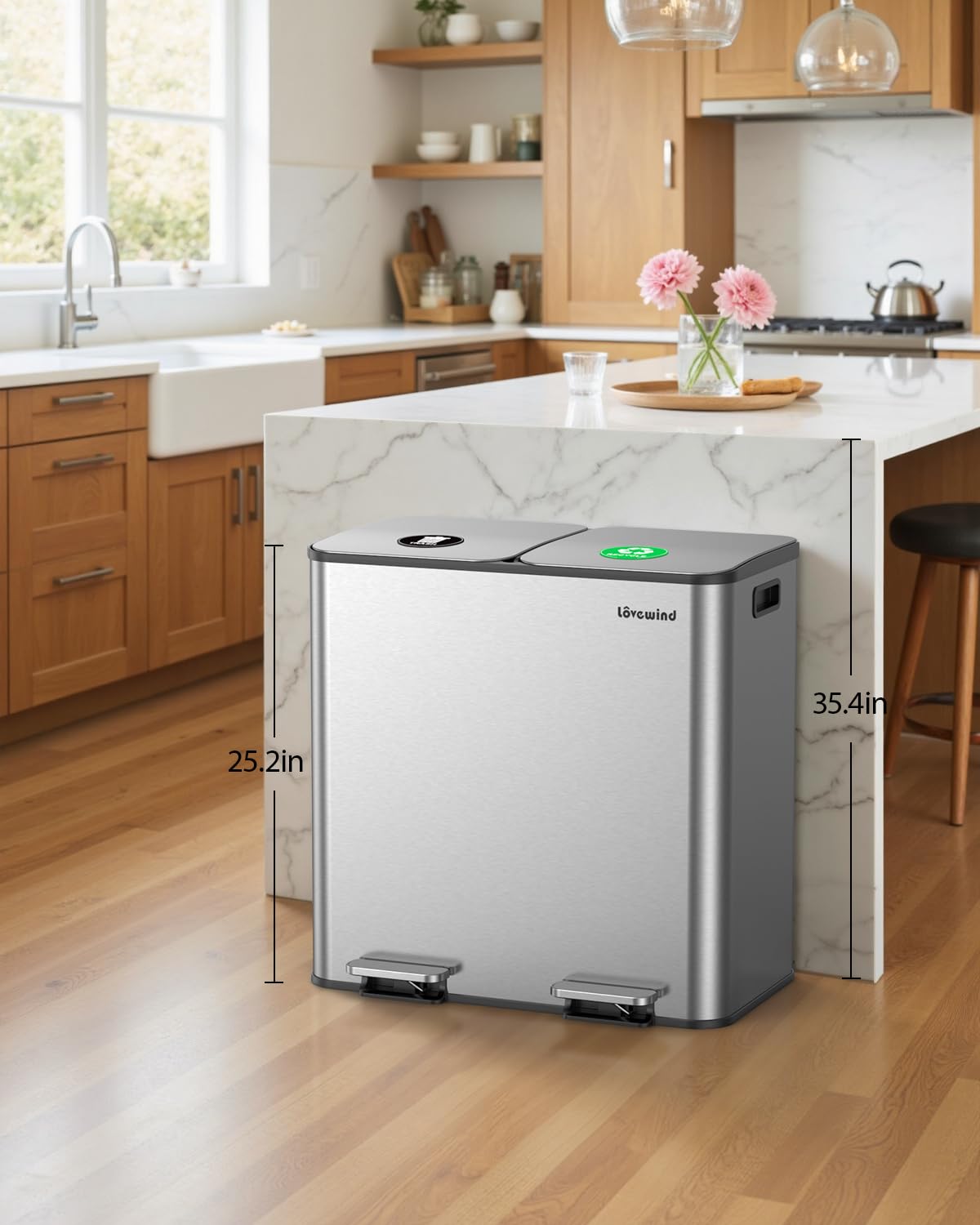 Trash Can 2 x 10.5 Gallon (2 Count)