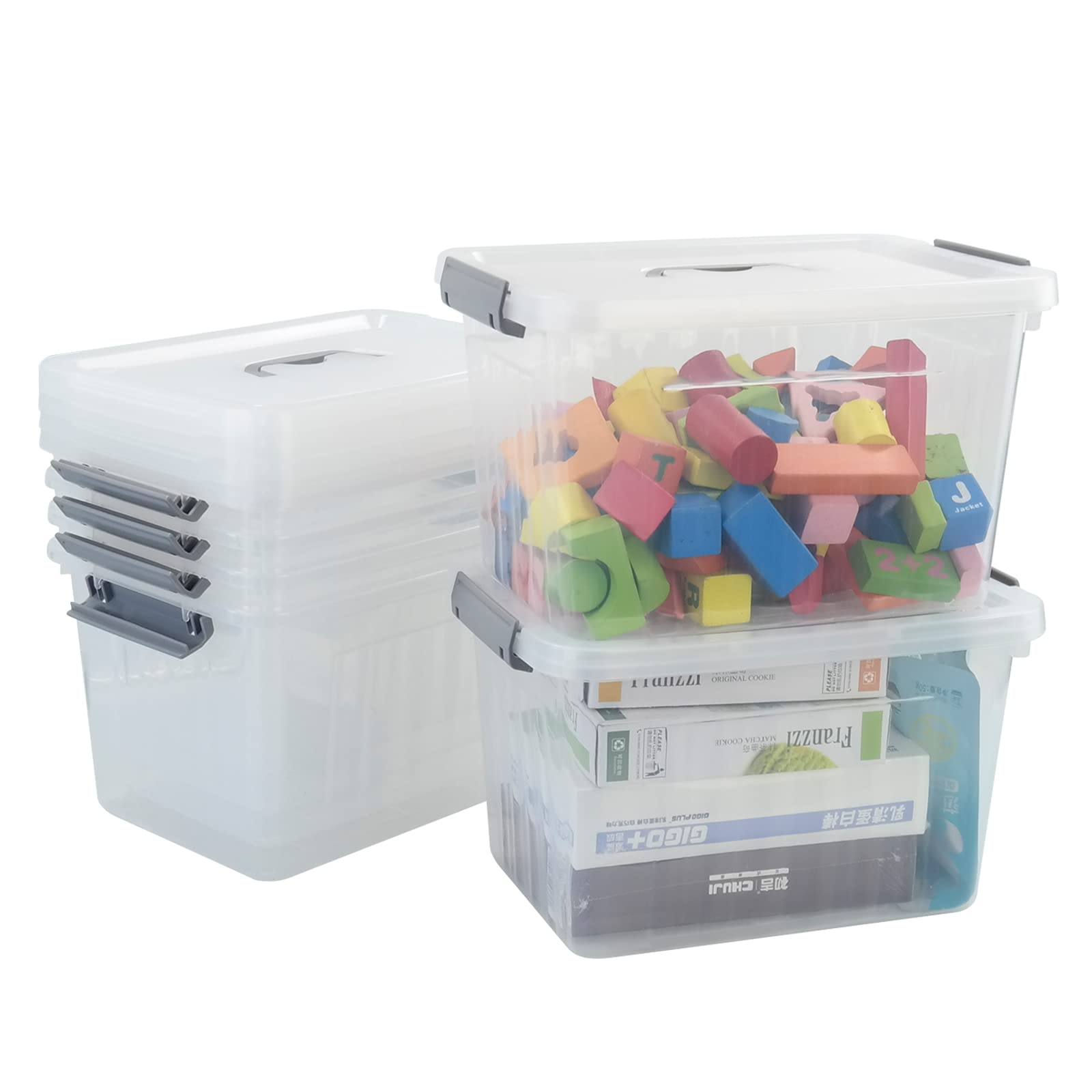 10 L Clear Plastic Storage Box (6 Count)