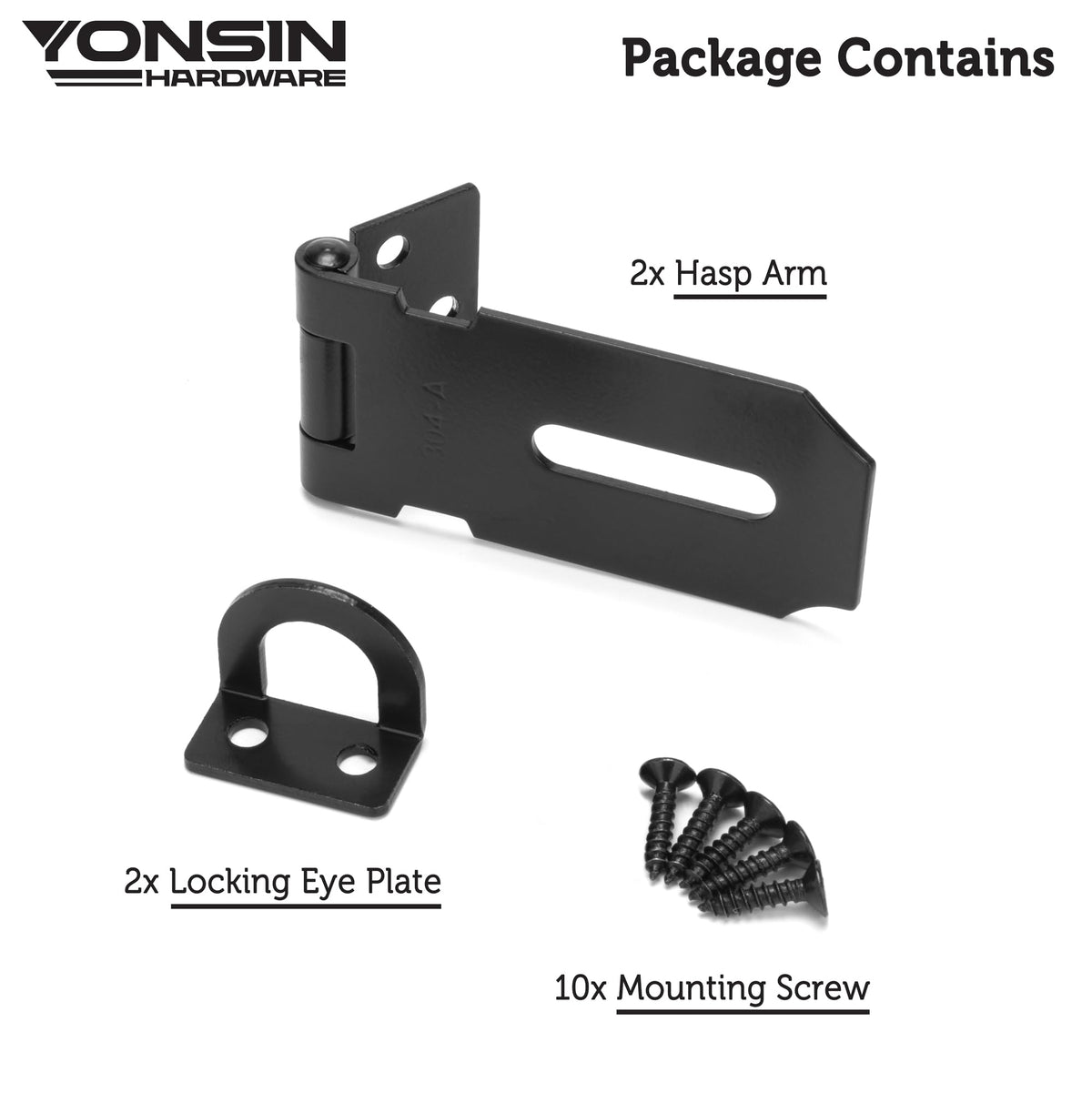 3" Door Padlock Safety Hasp Latch 2 Pcs