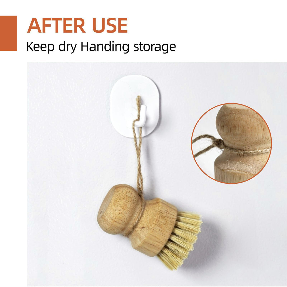 Bamboo Pot & Pan Cleaning Brush Set (3 Count)