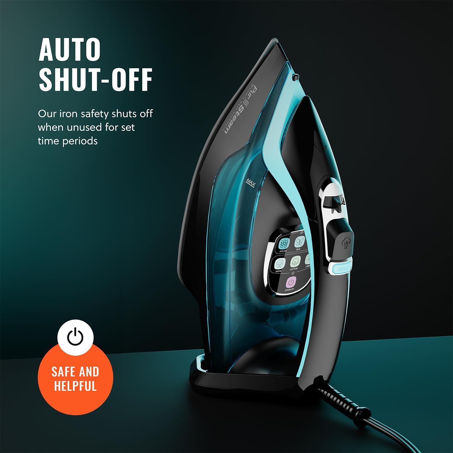 PurSteam SteamTech Steam Iron with LED Display