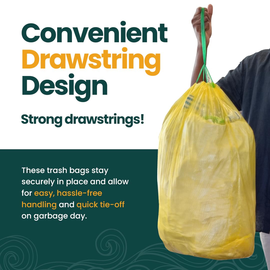13 Gallon Trash Bags with Drawstrings (40 Count)