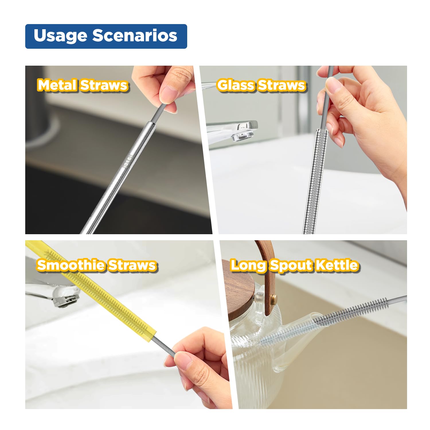 Silicone Straw Cleaner Brush (2 Count)
