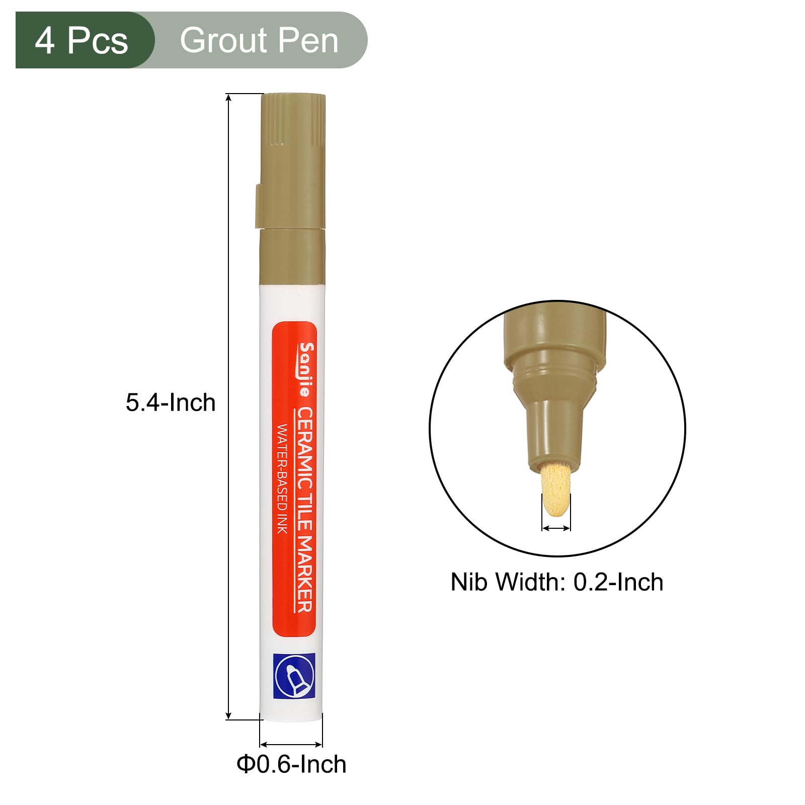 4 Pcs Grout Paint Pen