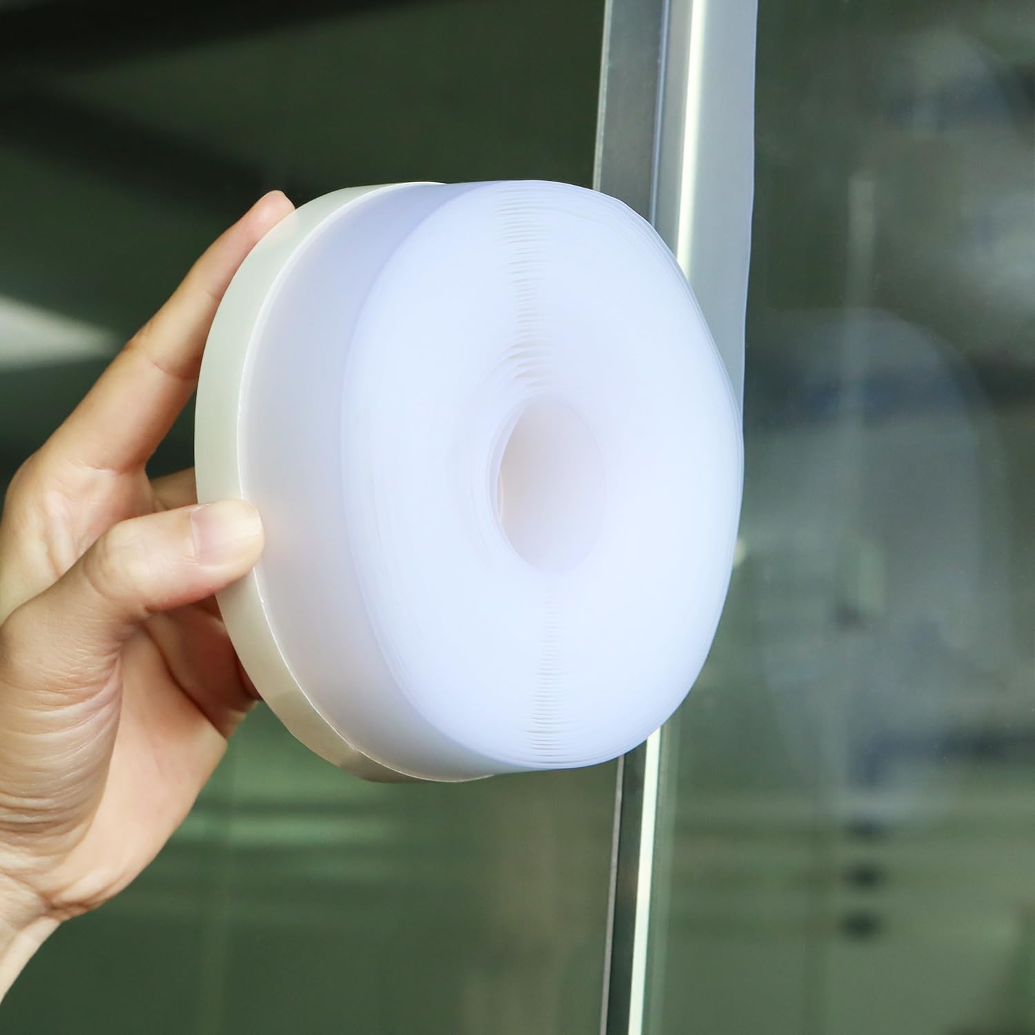 Silicone Weather Stripping Seal Door Tape 45 MM * 33FT Insulates Soundproofs Perfect for Door Frames Windows Bathroom Shower Glass Gaps Blocks Cold Air Rain (33 Foot)