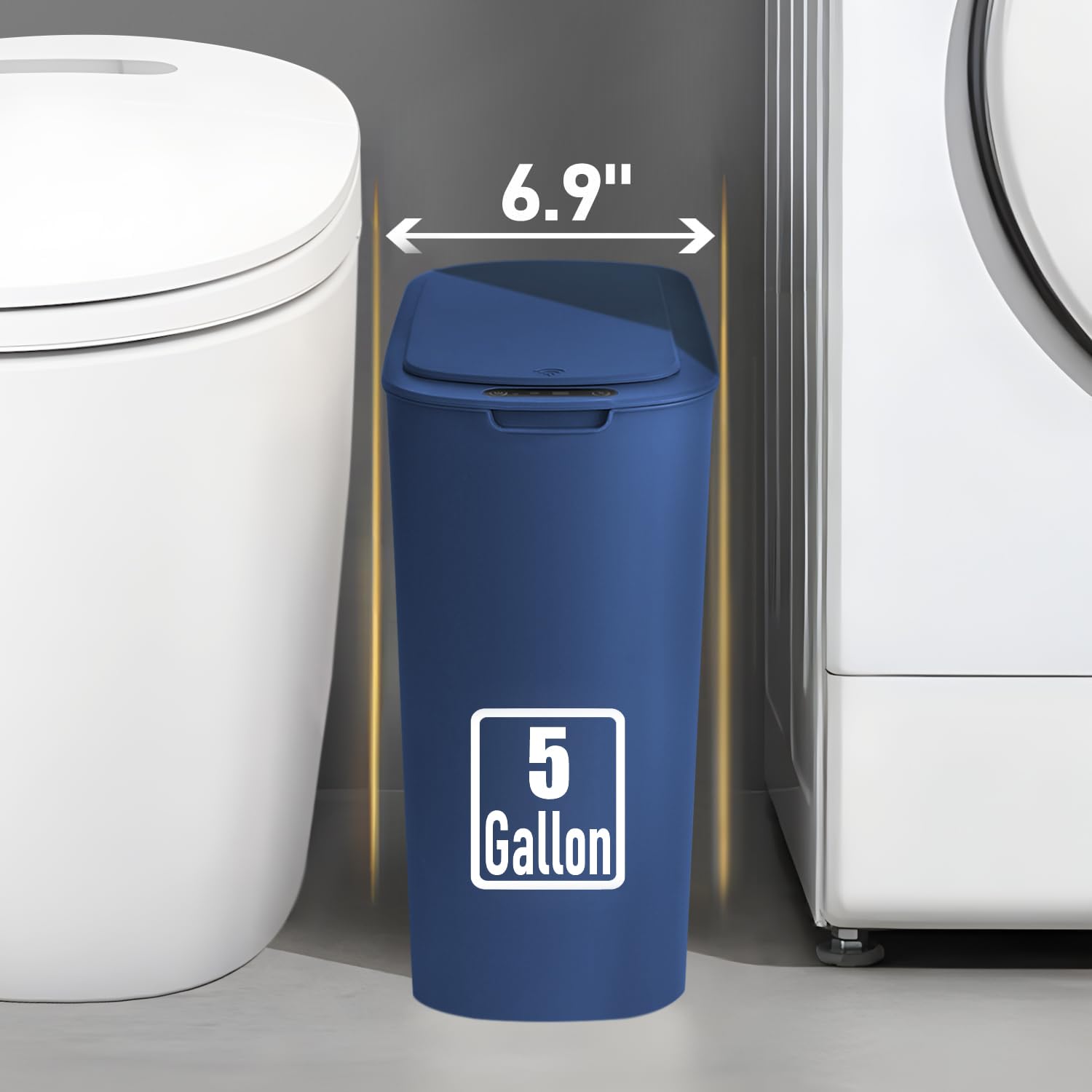 5 Gallon Automatic Bathroom Trash Can with Lid