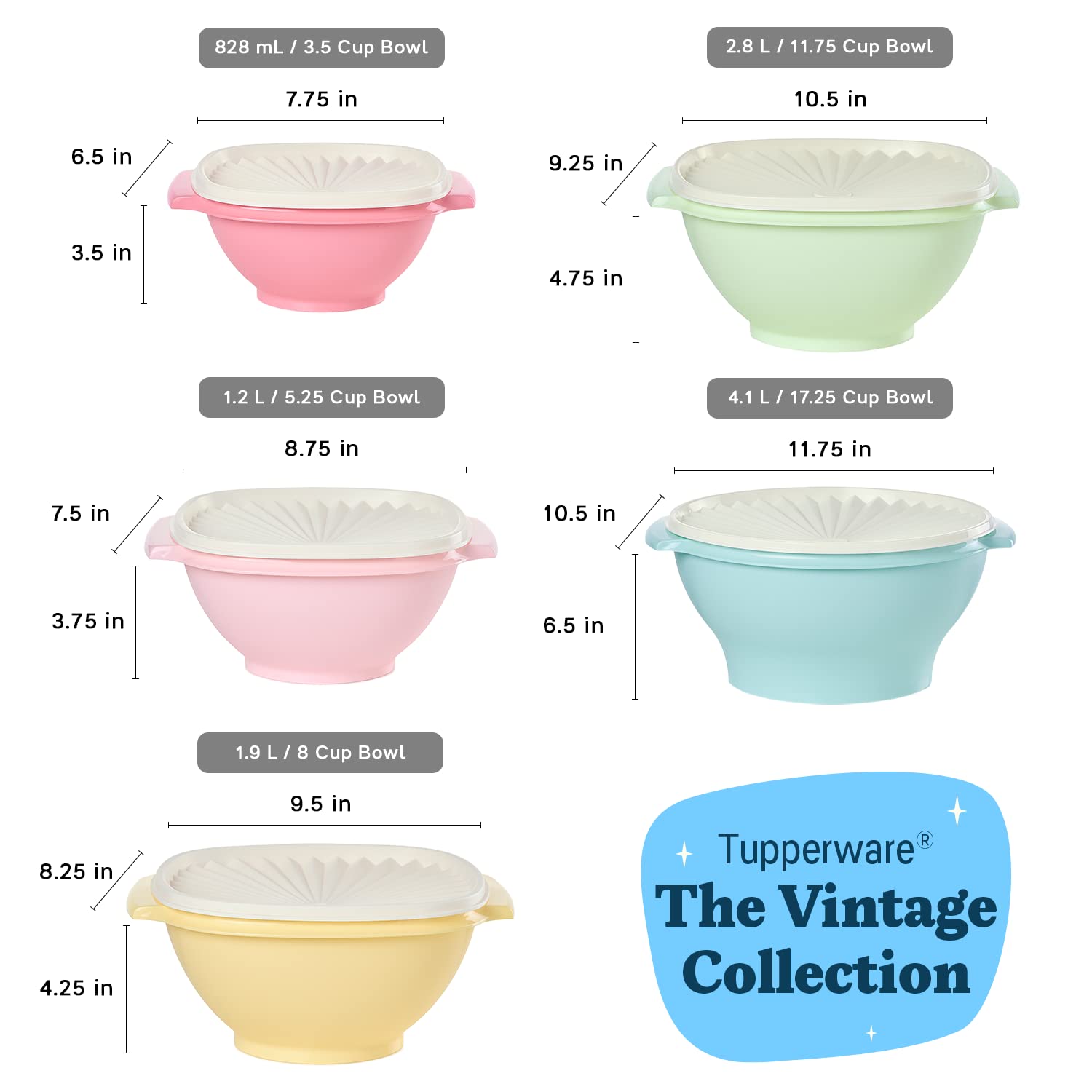 Heritage 10 Piece Vintage Food Storage Set (10 Count)