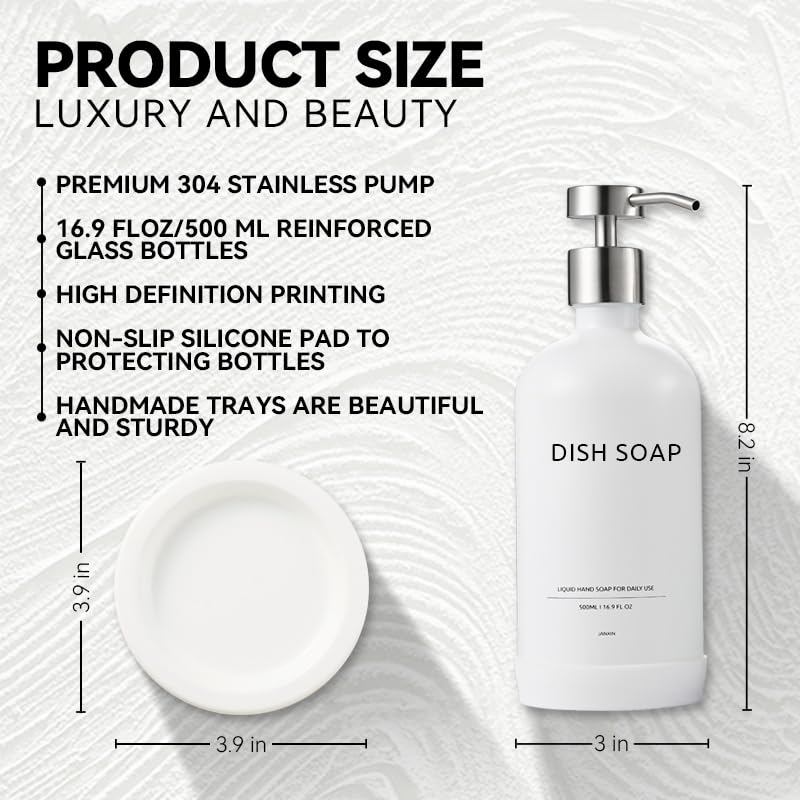 Glass Soap Dispenser Bathroom Set by Janxin