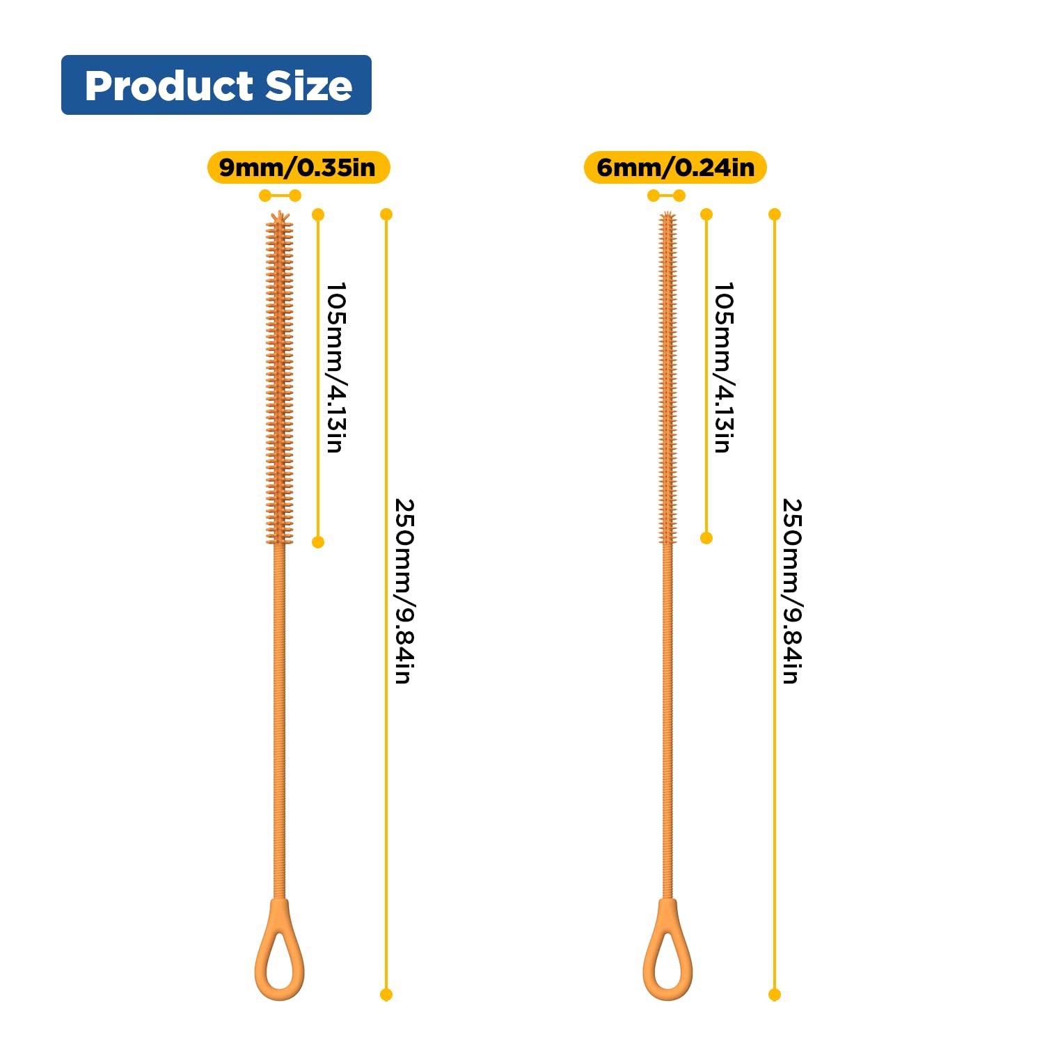 Silicone Straw Cleaner Brush (2 Count)