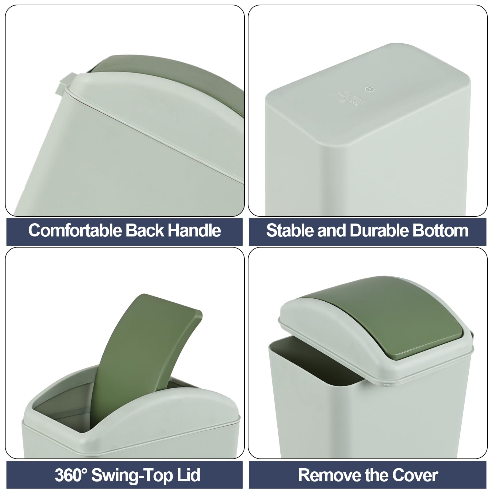 4.5 Gallon Swing Top Garbage Can
