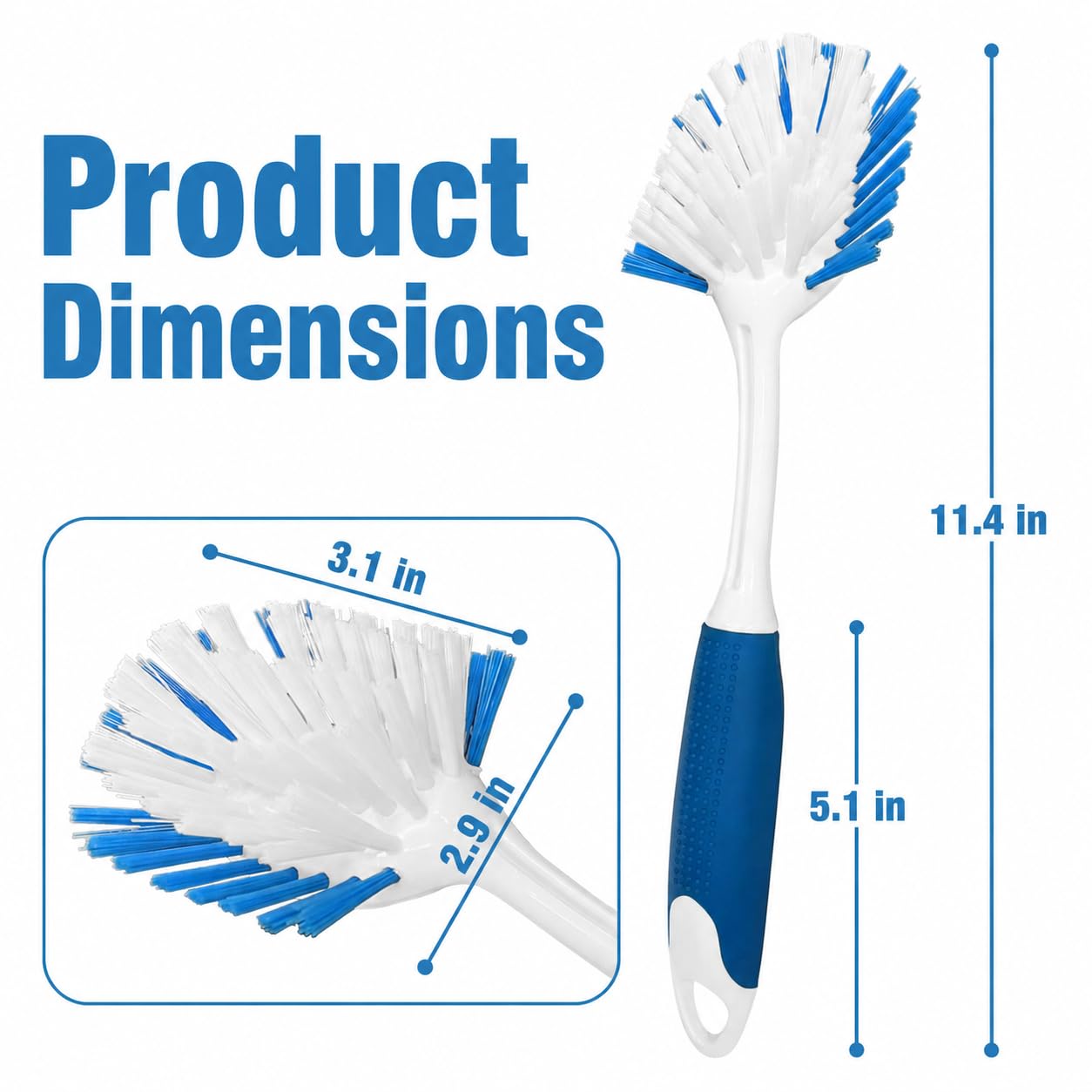 2 Pack Dish Brushes with Scraper (2 Count)