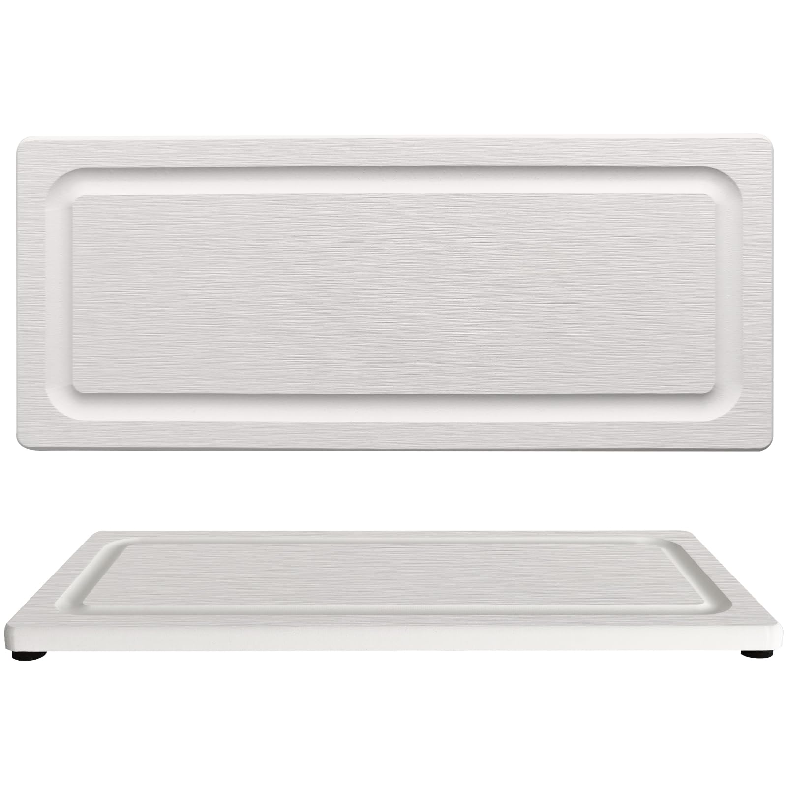 2 PCS Water Absorbing Stone Trays for Bathroom Sink Fast Drying Coasters (2 Count)