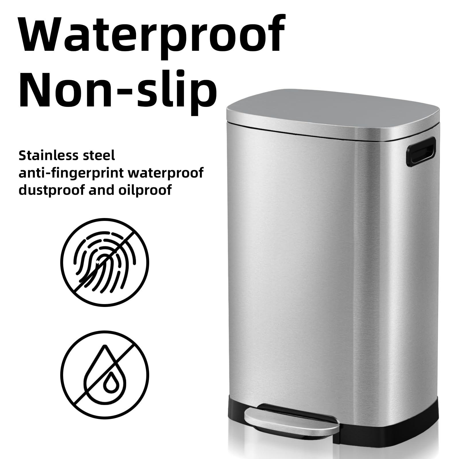 13 Gallon Trash Can with Lid