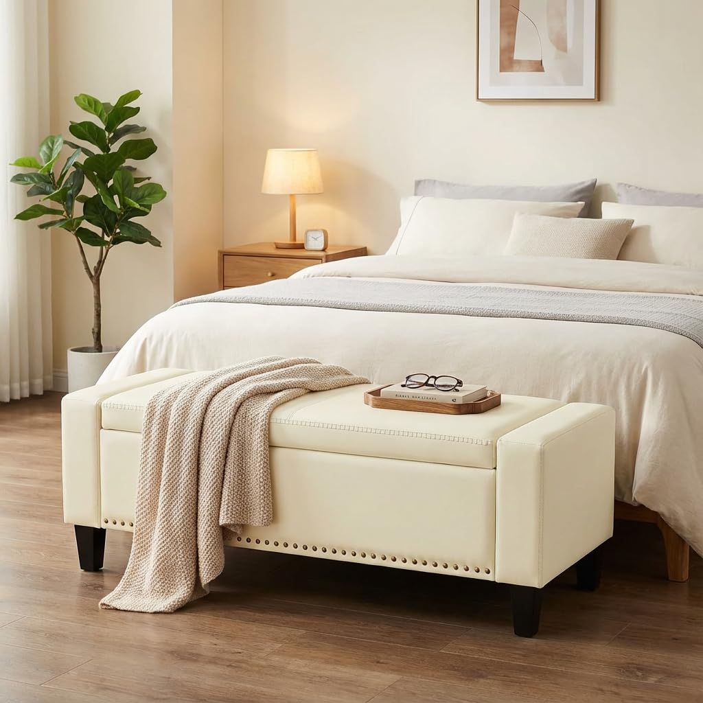 49''W Storage Ottoman Bench