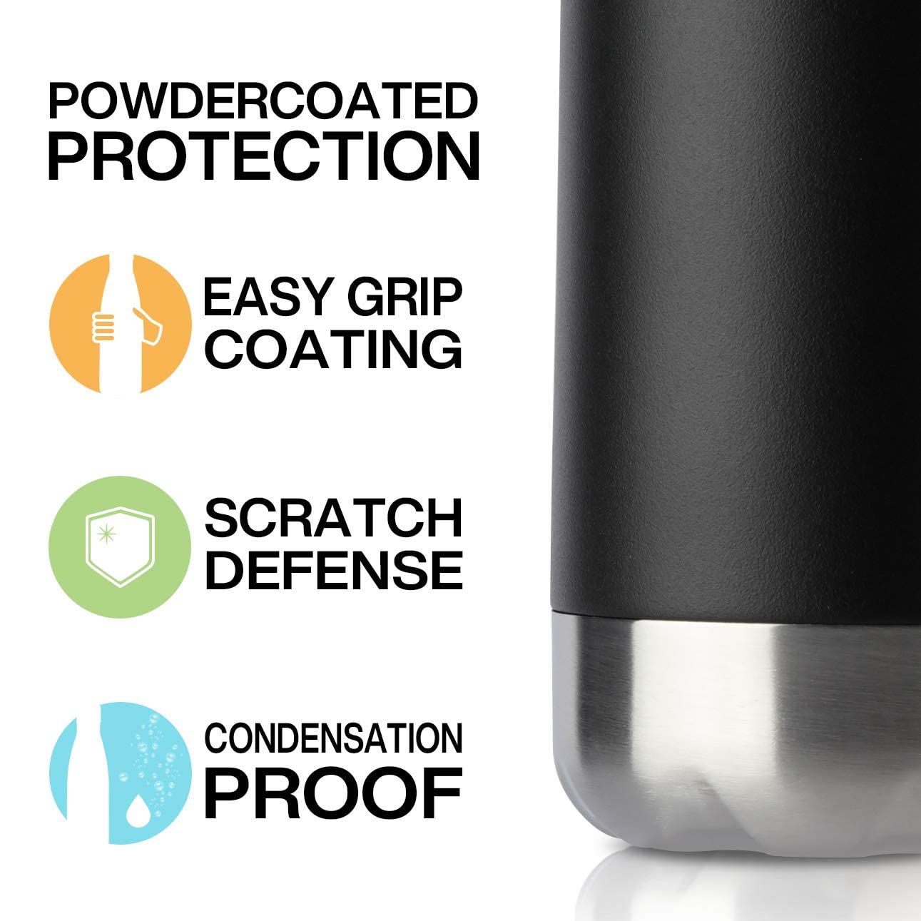 17oz Sport Water Bottle 8 Pack Vacuum Insulated Stainless Steel Leak