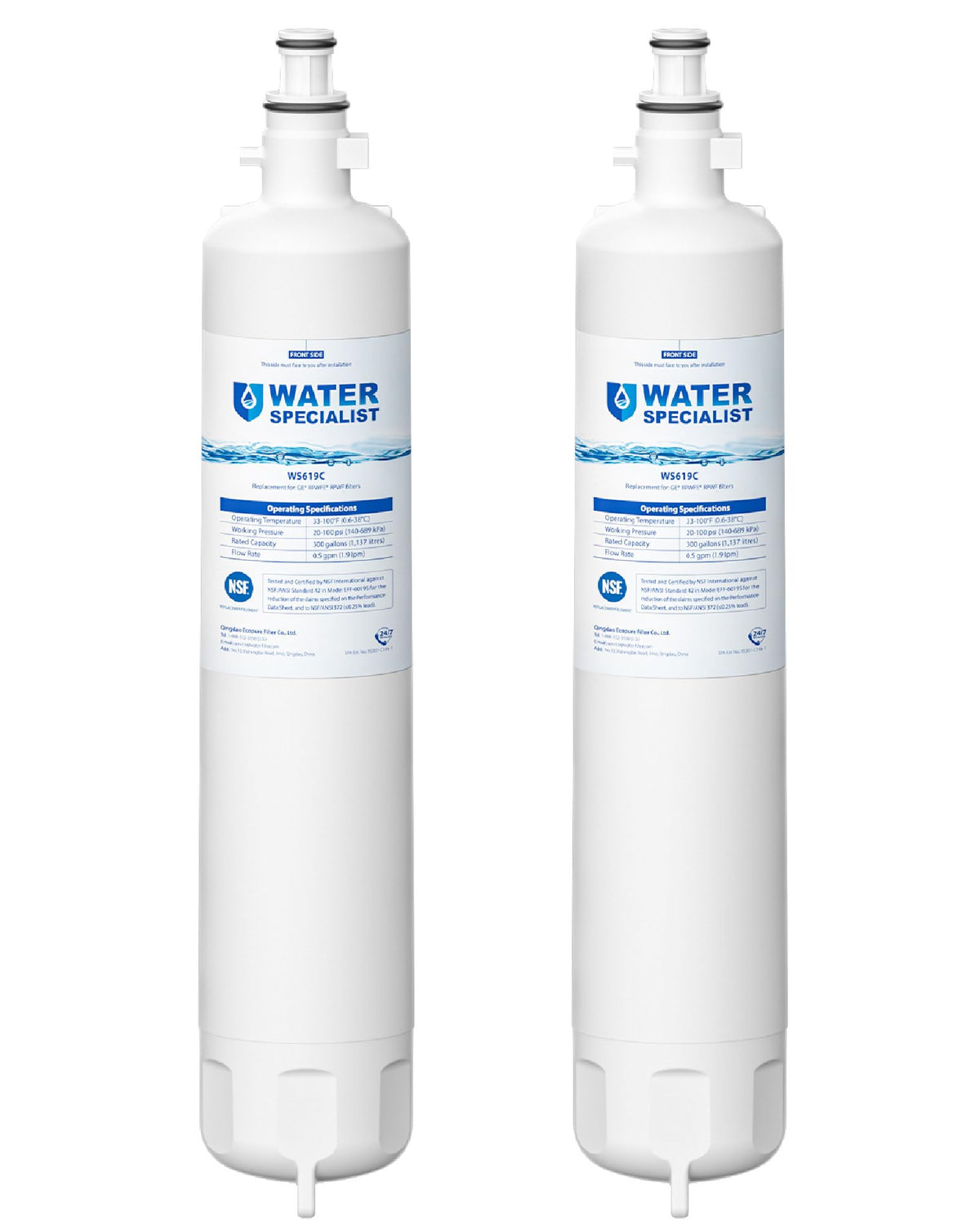 WS619C Water Filter Replacement for GE® RPWFE® (2 Count)