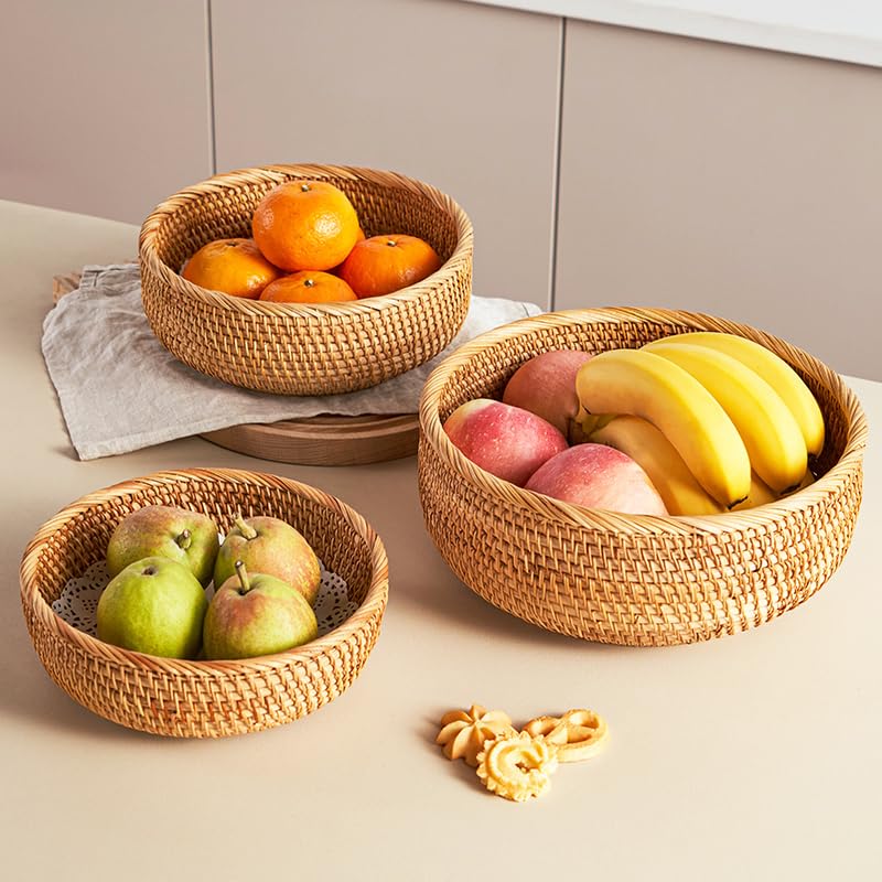 Rattan Bread Basket (3 Count)